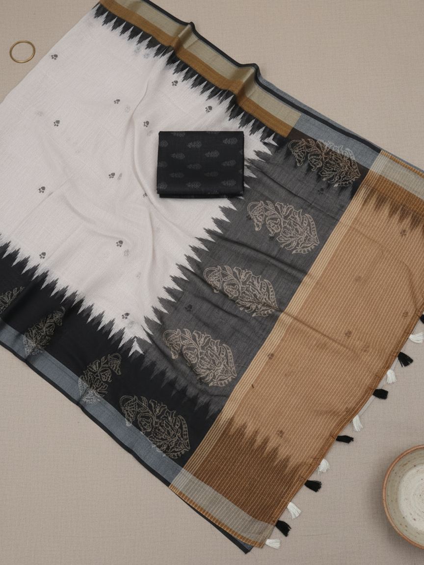 Lina white saree