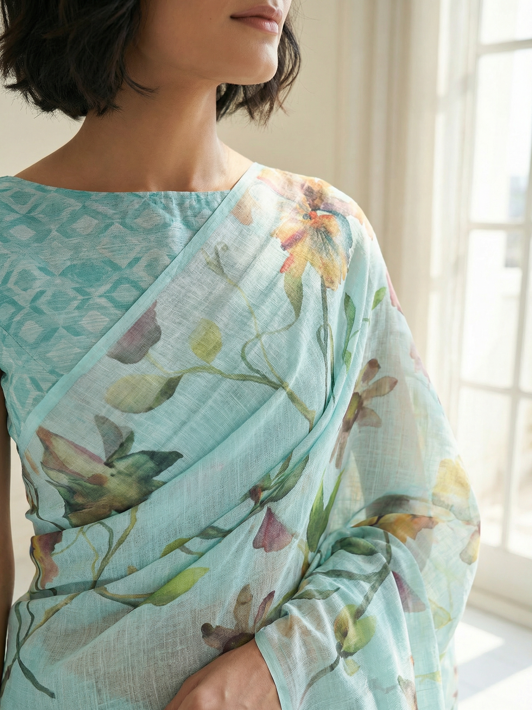 Aanya Aqua Saree