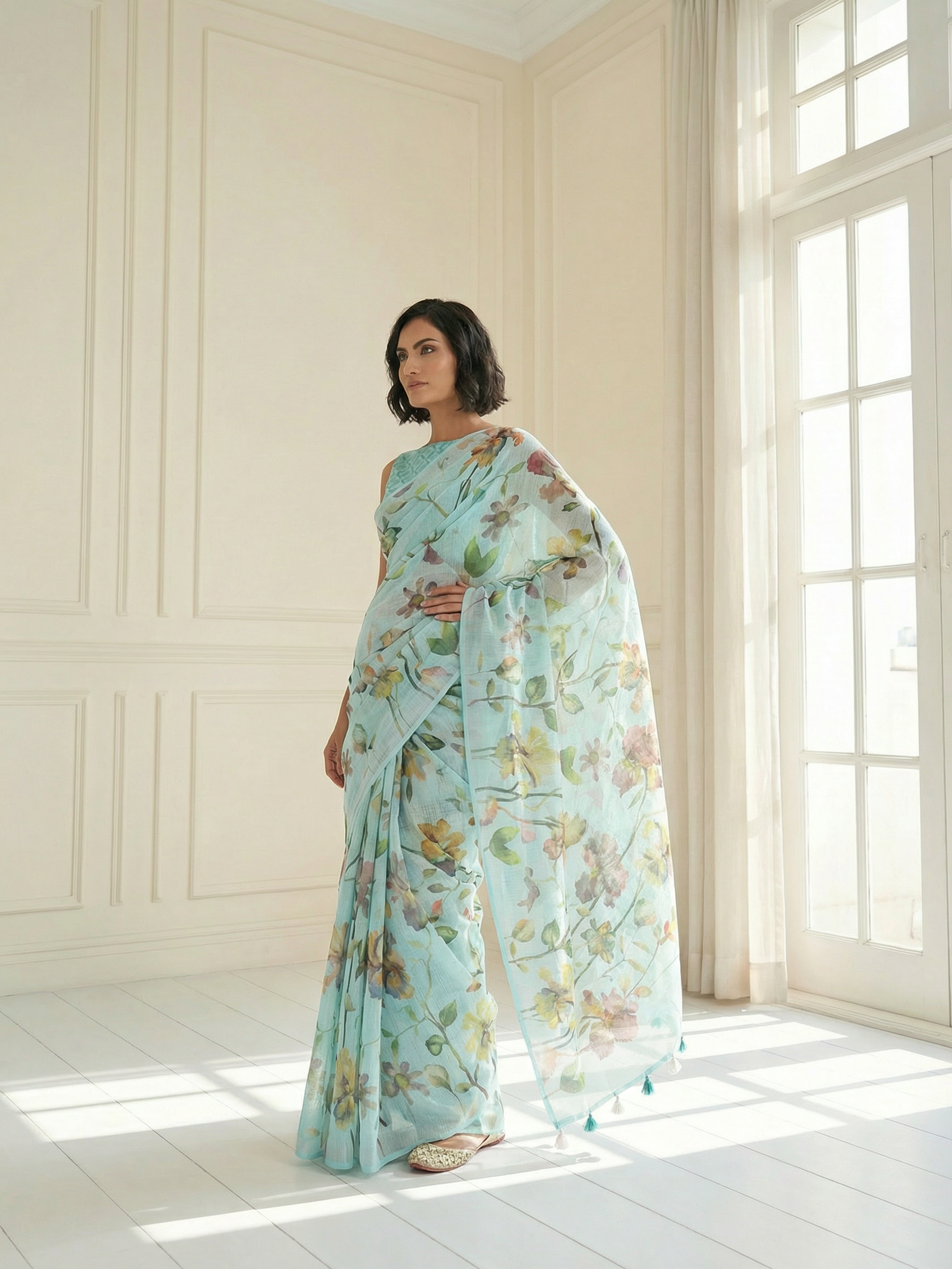 Aanya Aqua Saree