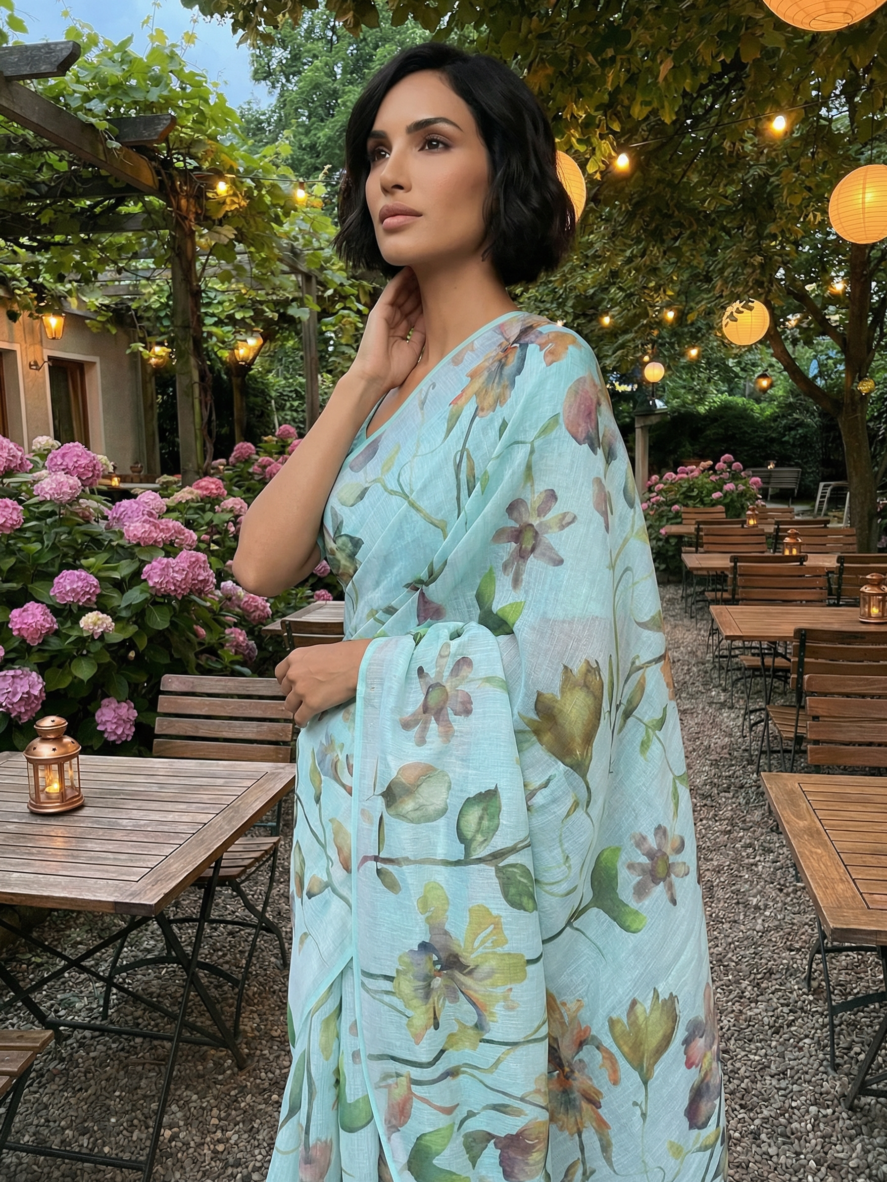 Aanya Aqua Saree