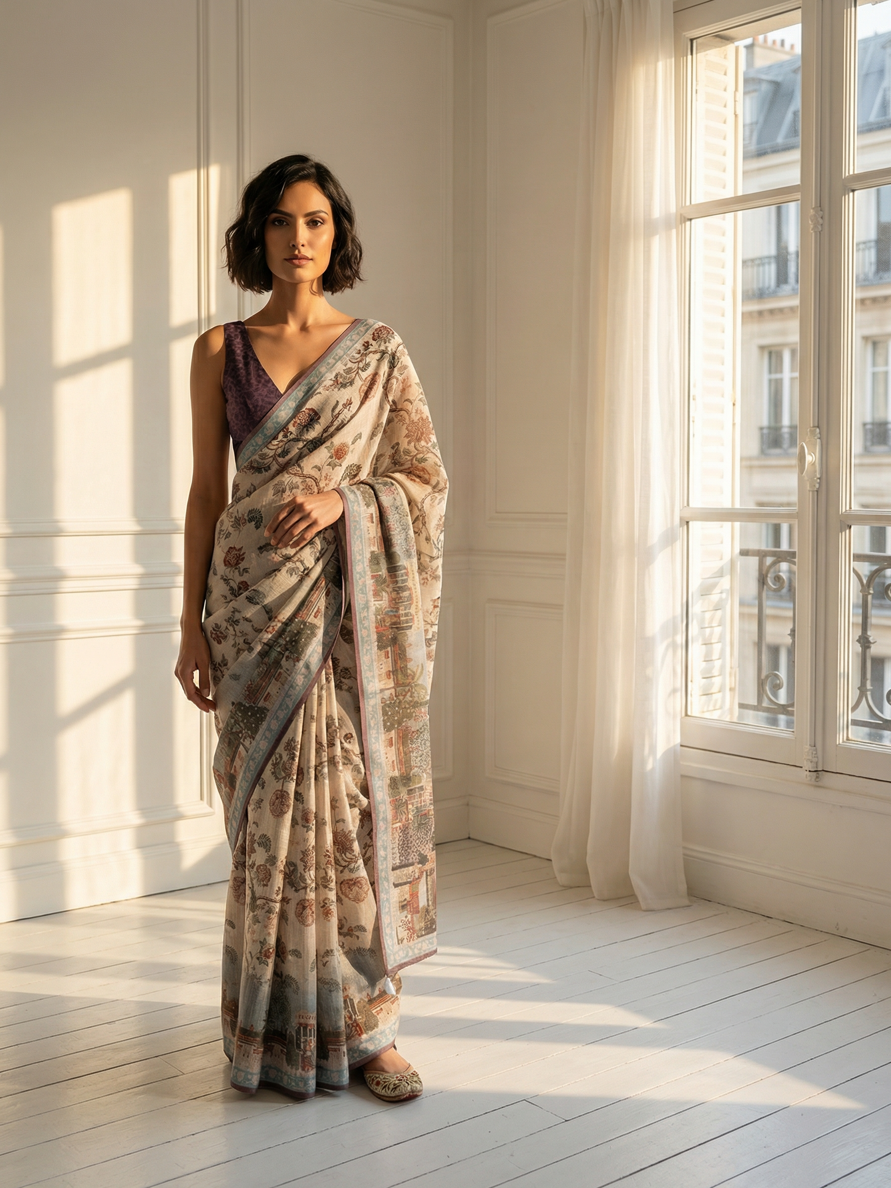 Juhi Beige Saree