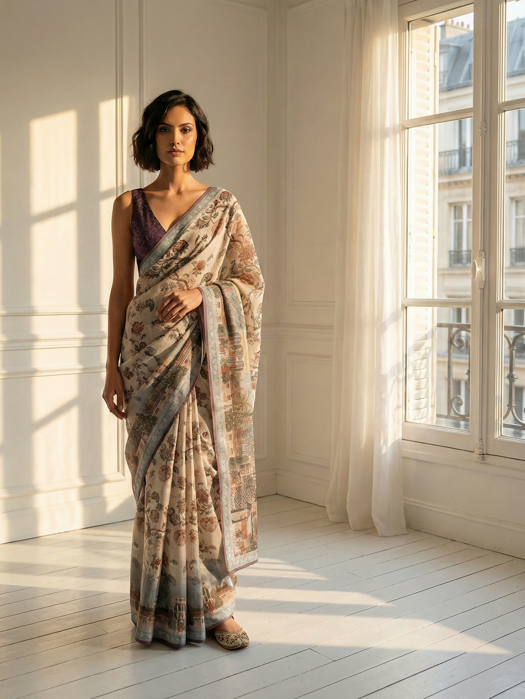 Juhi Beige Saree