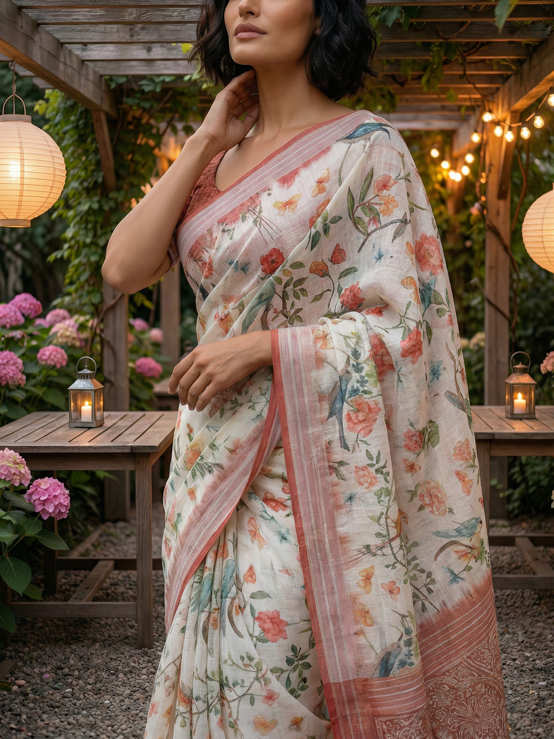 Aanchal Floral Saree