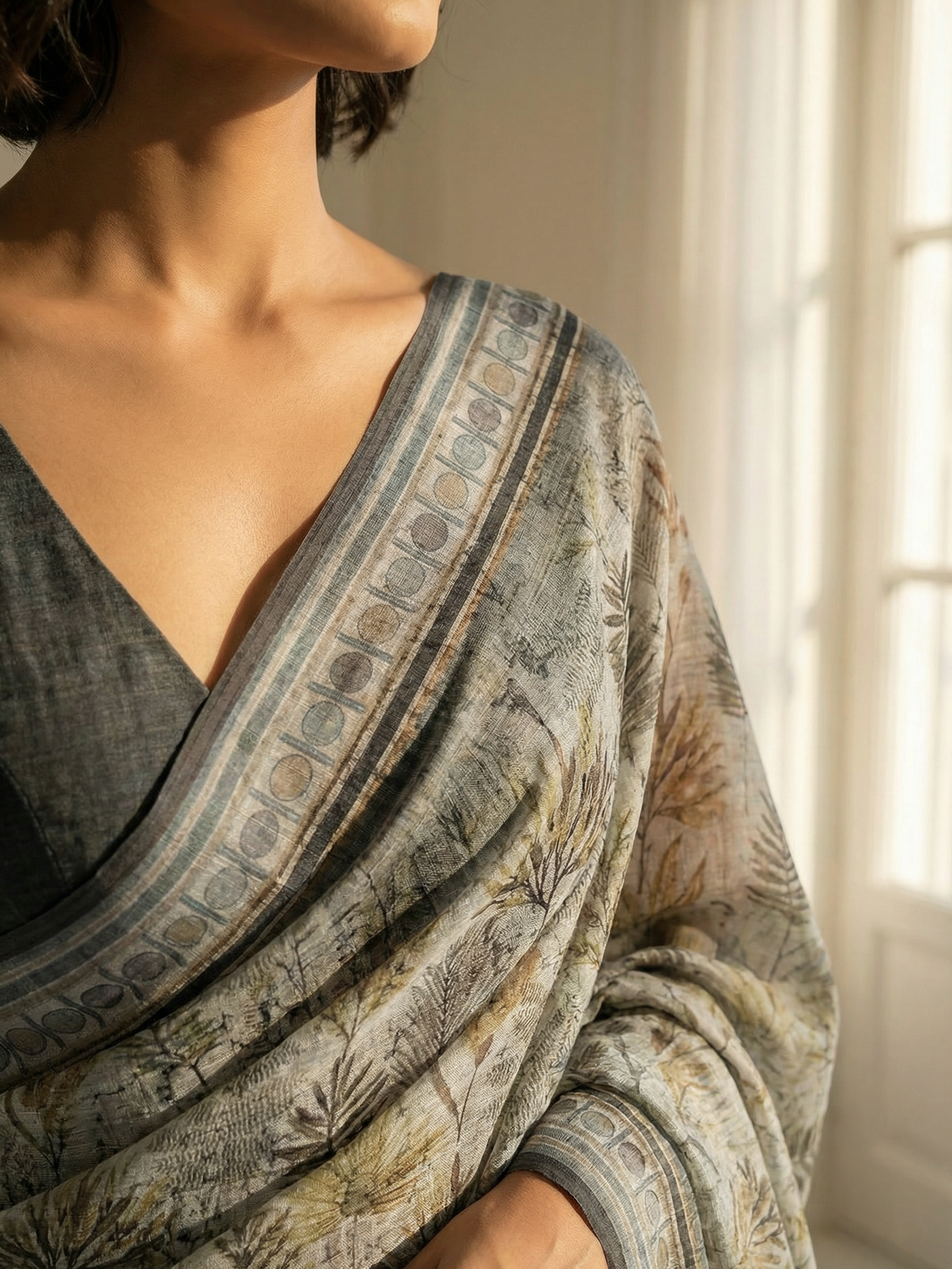 Aaliya Grey Saree