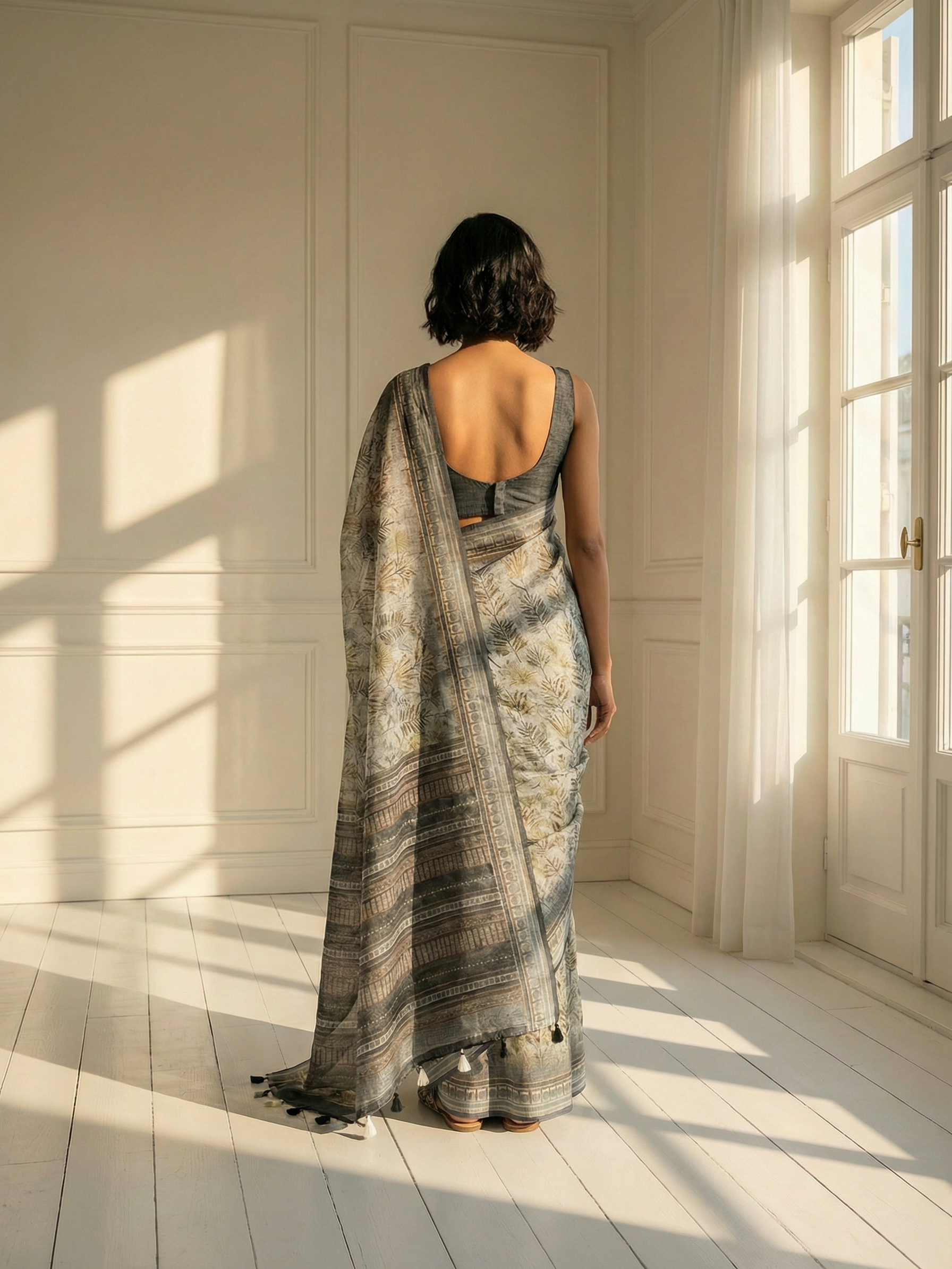 Aaliya Grey Saree