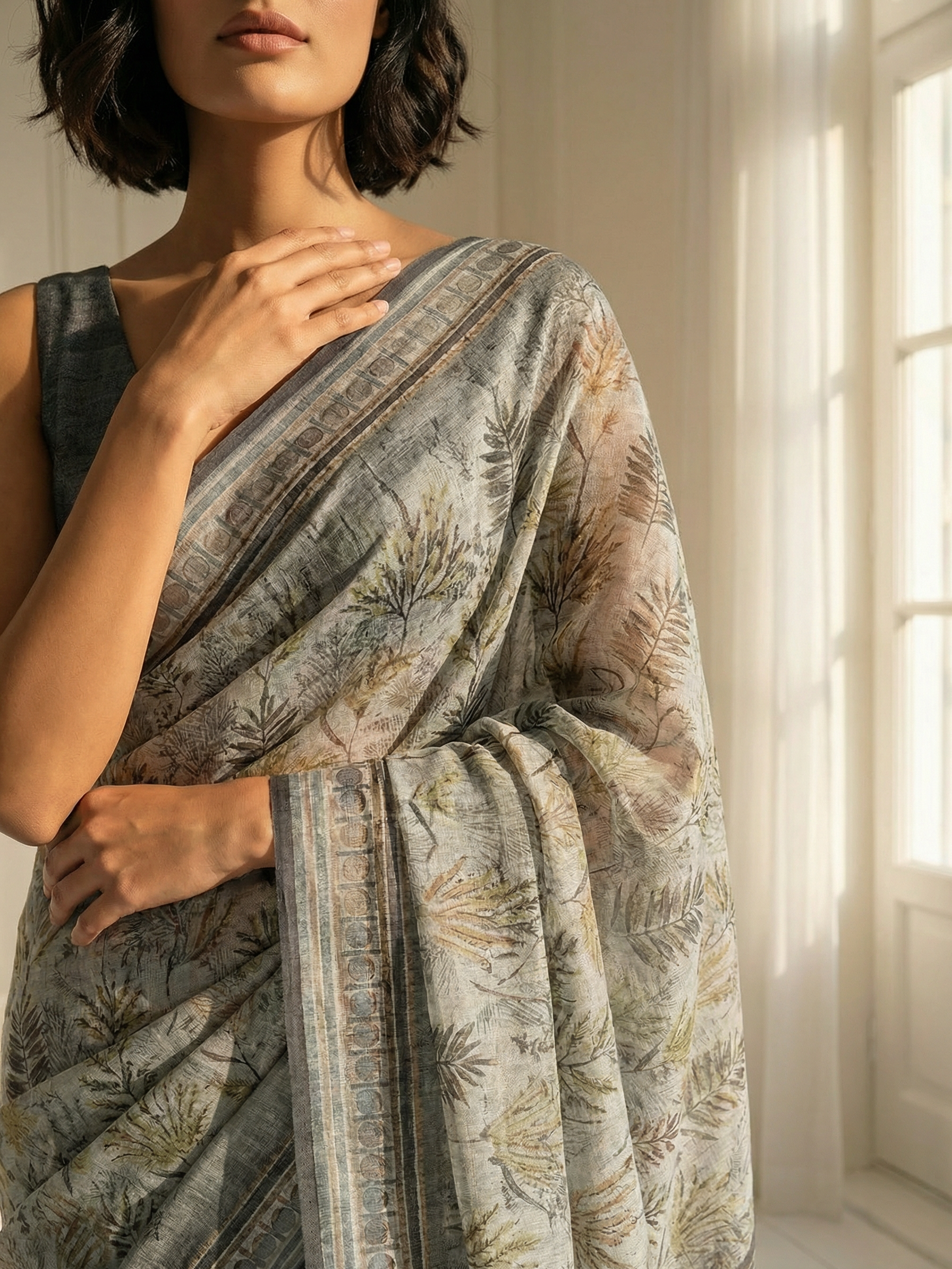 Aaliya Grey Saree