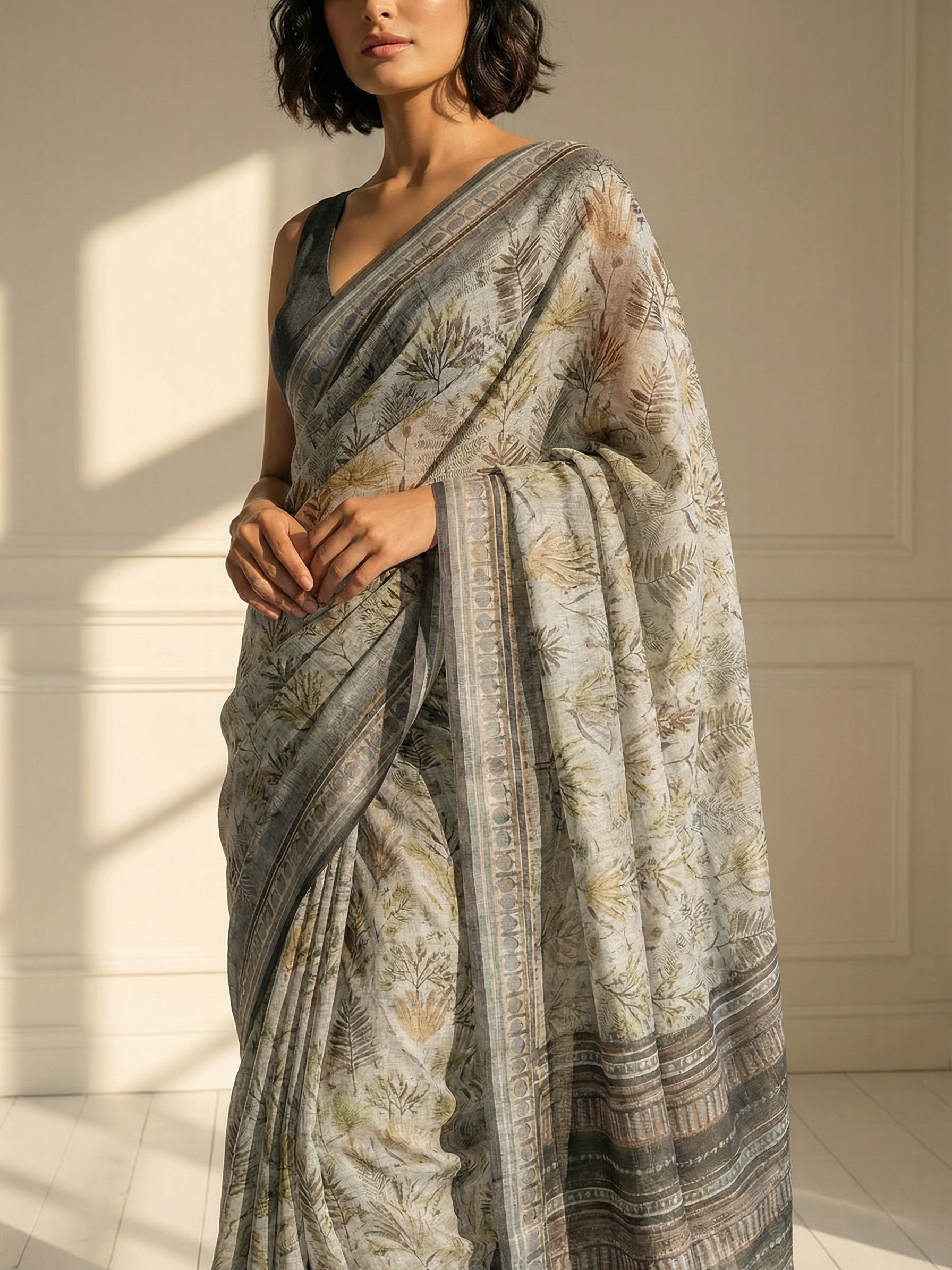 Aaliya Grey Saree