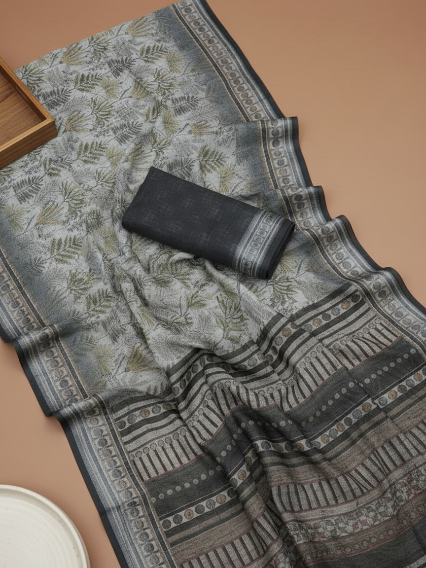 Aaliya Grey Saree