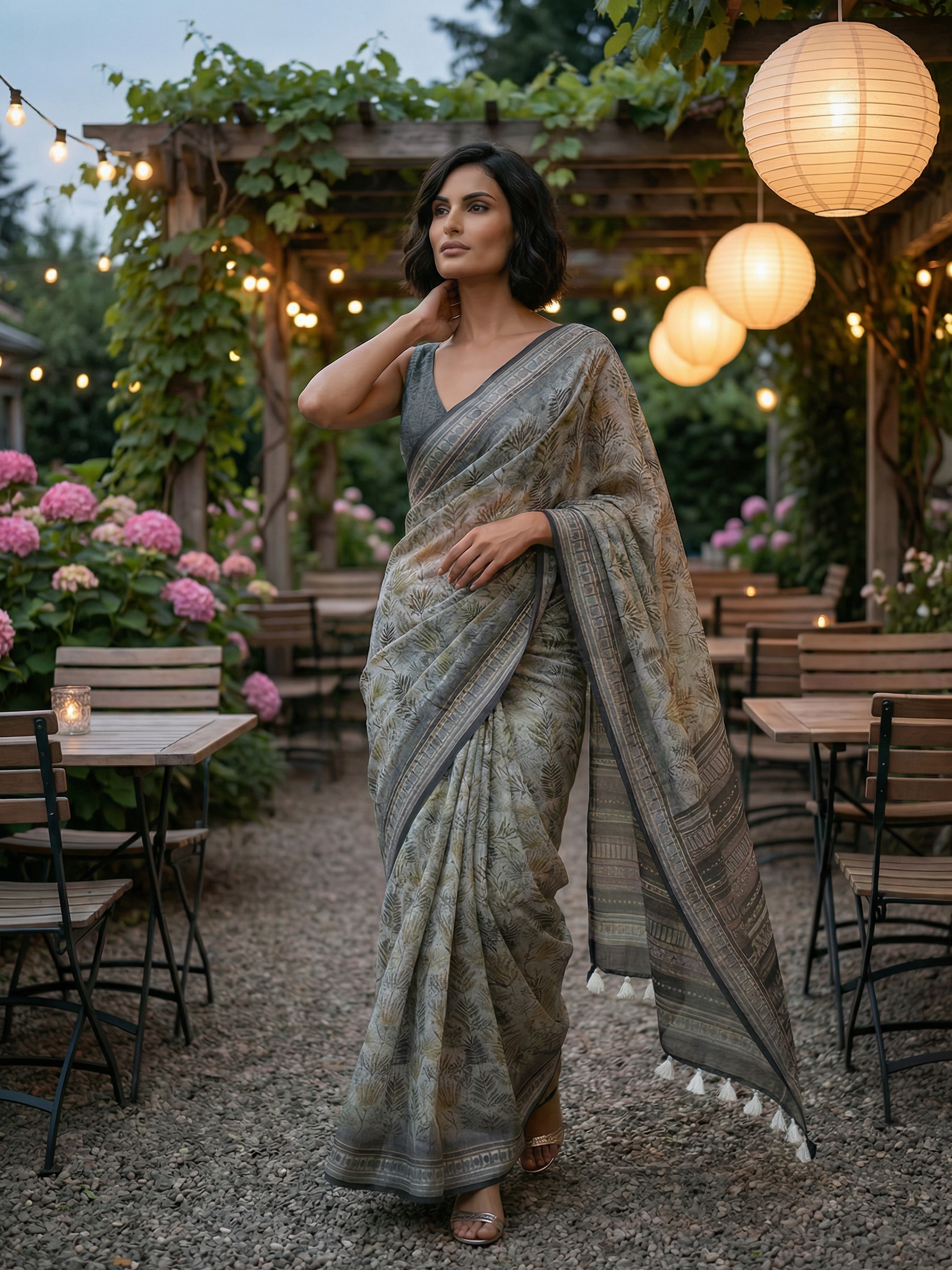 Aaliya Grey Saree