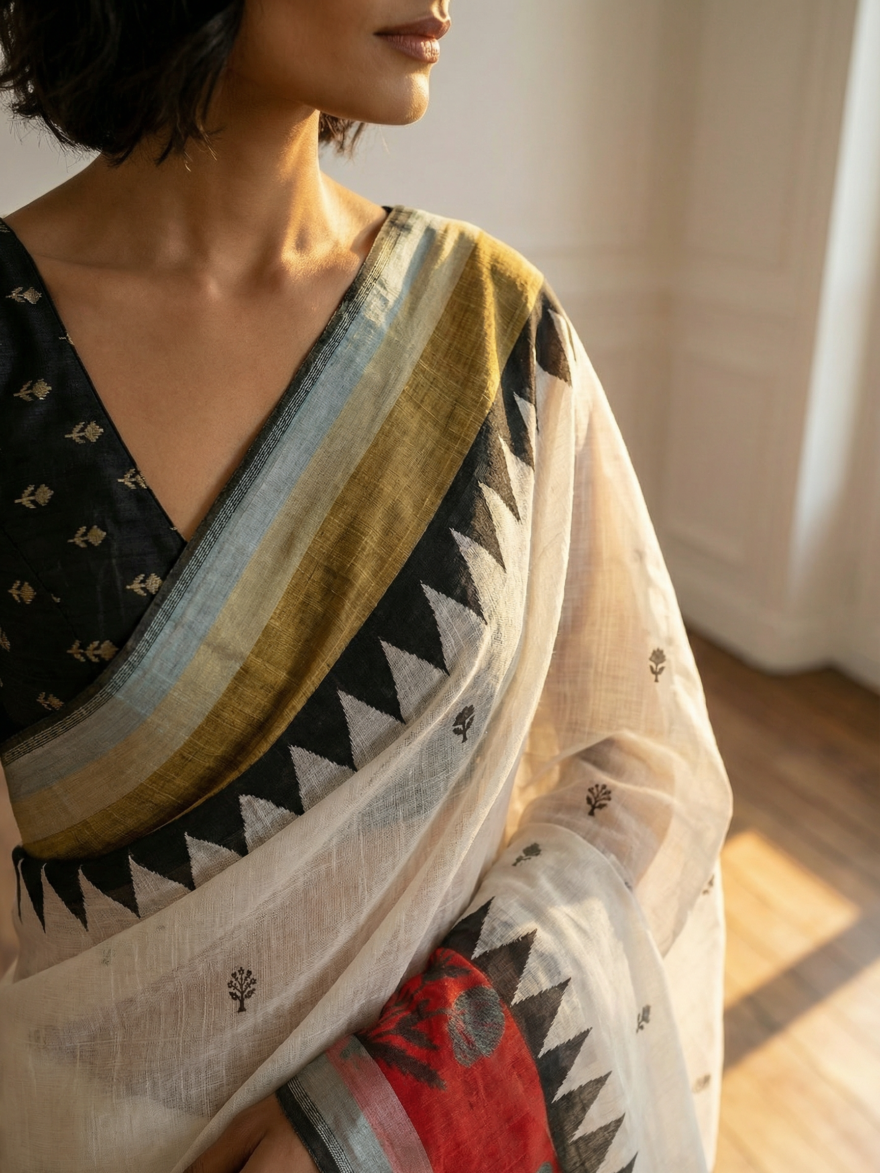 Maya White Saree