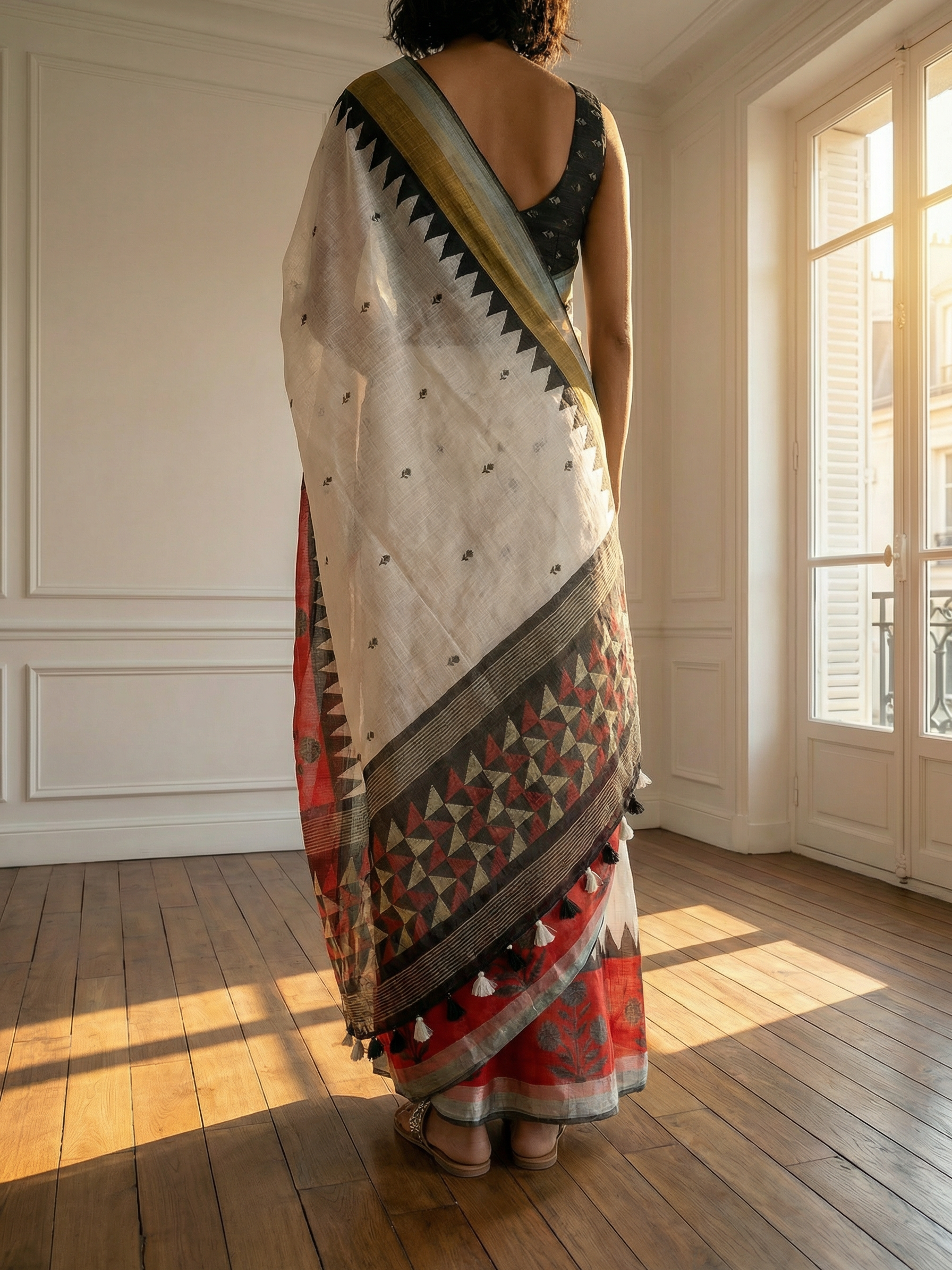 Maya White Saree