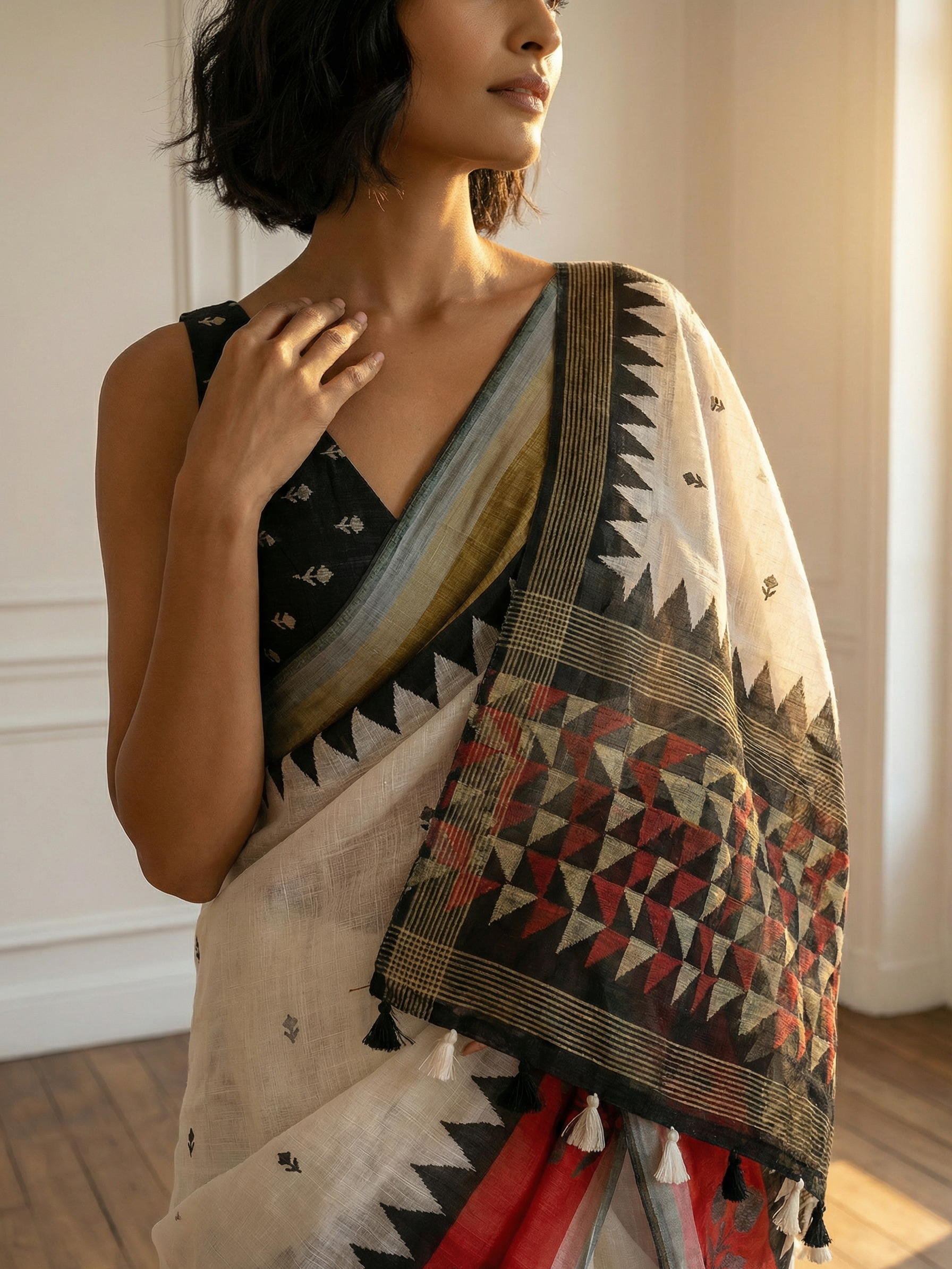 Maya White Saree