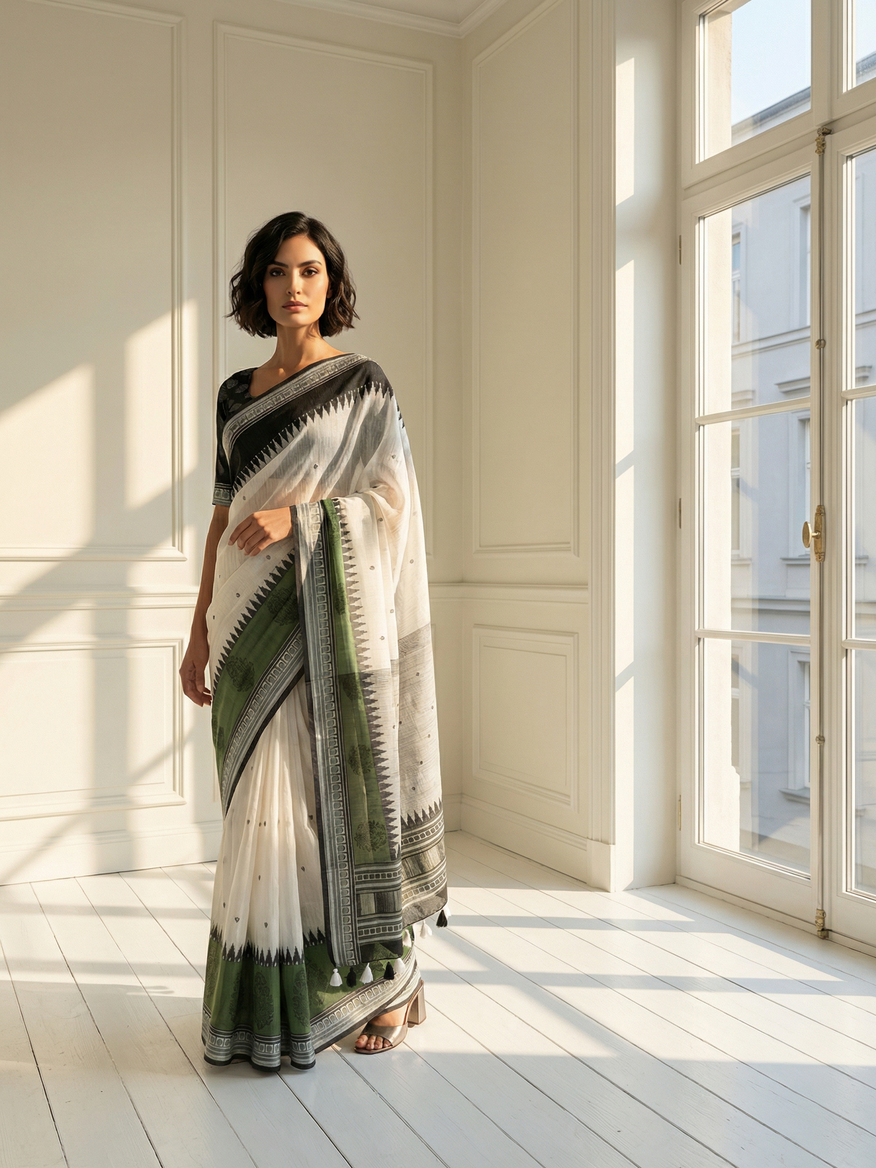 Saanvi White Saree