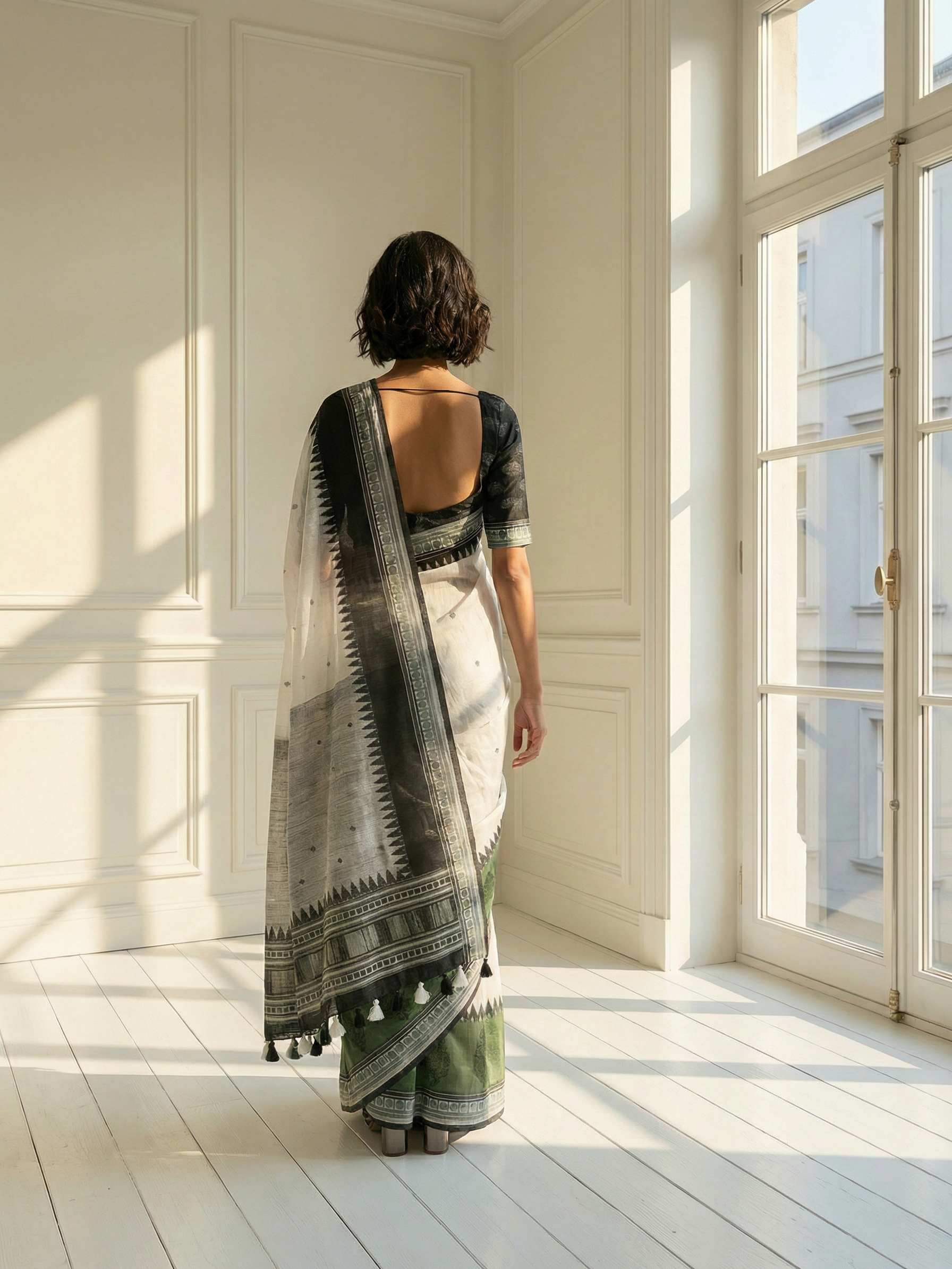 Saanvi White Saree