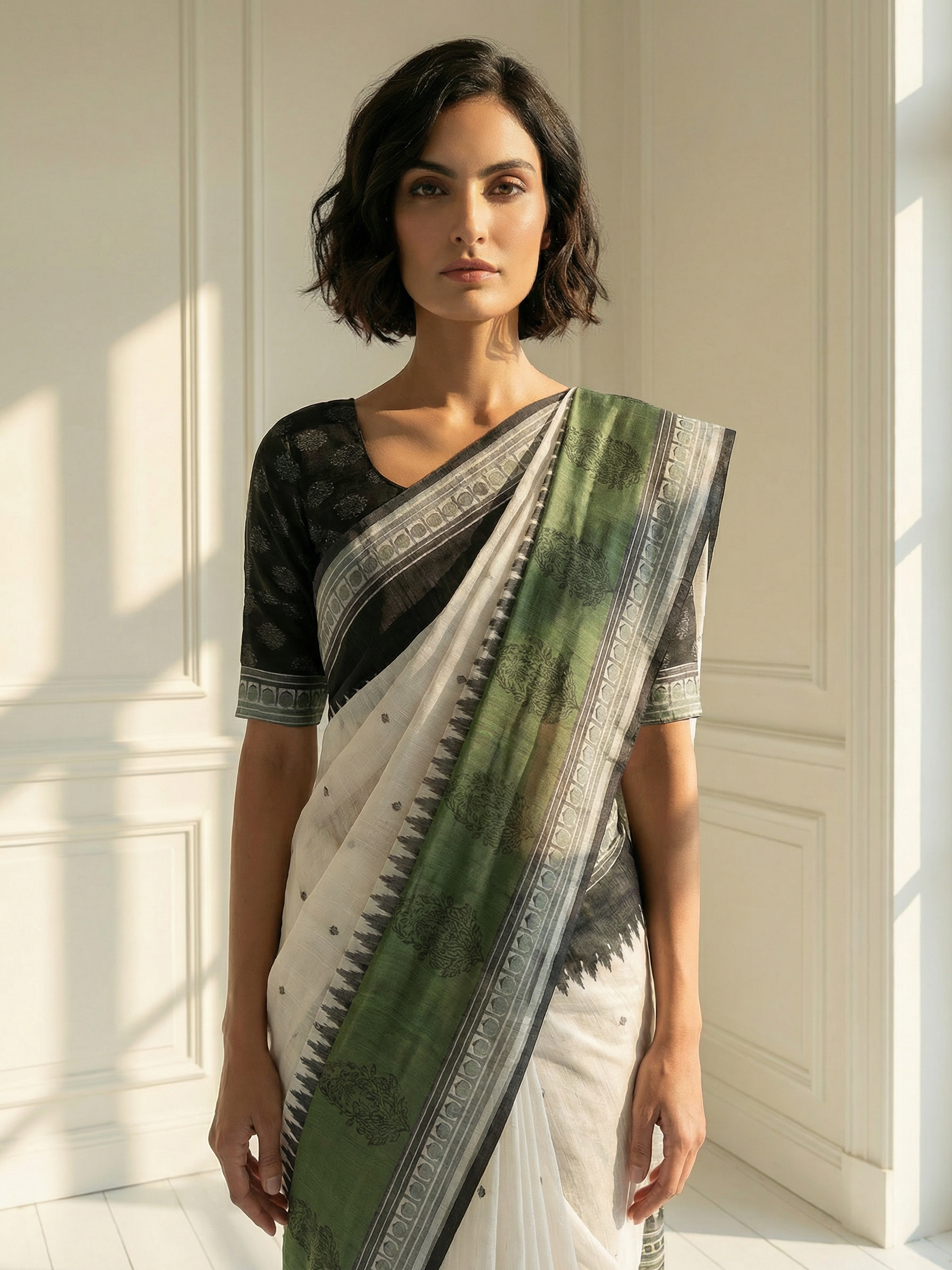 Saanvi White Saree