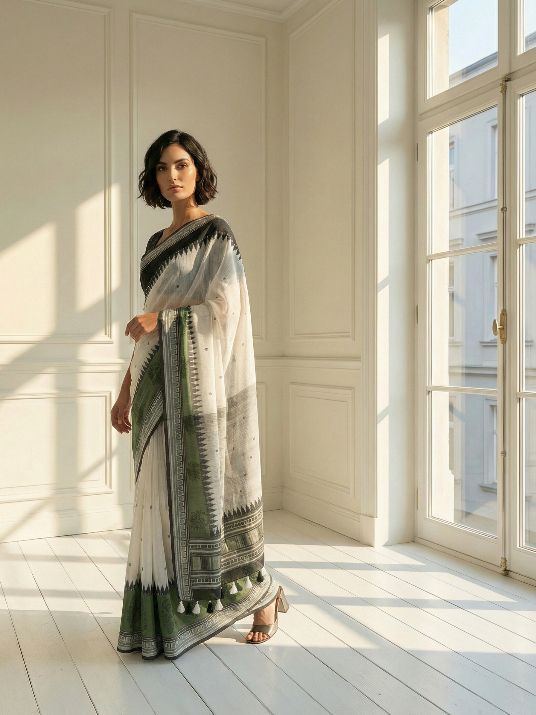 Saanvi White Saree