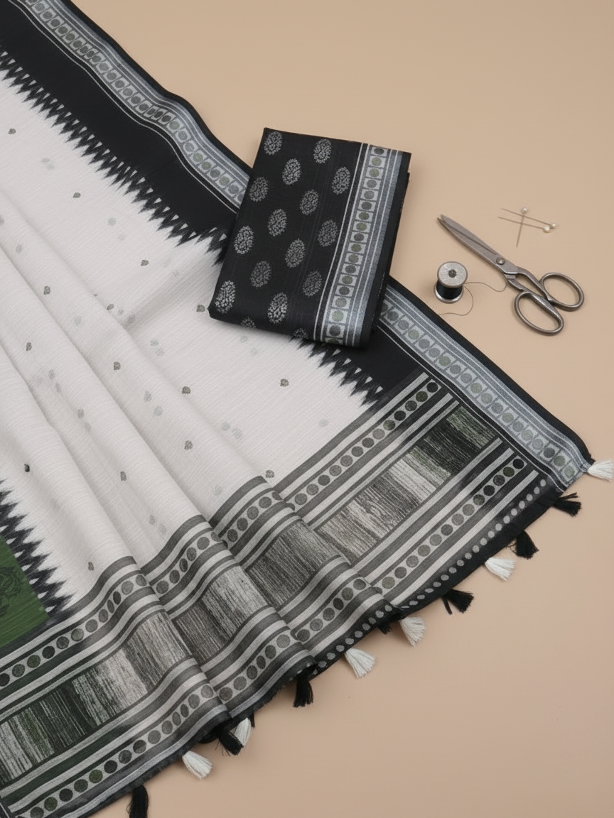 Saanvi White Saree