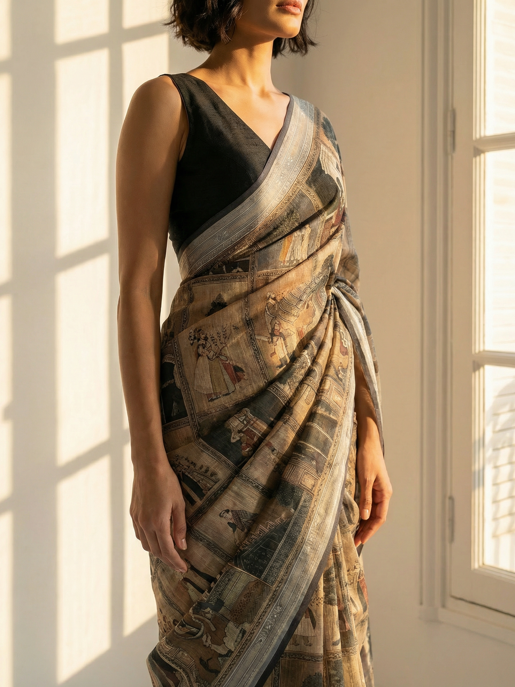 Block Mughal Saree