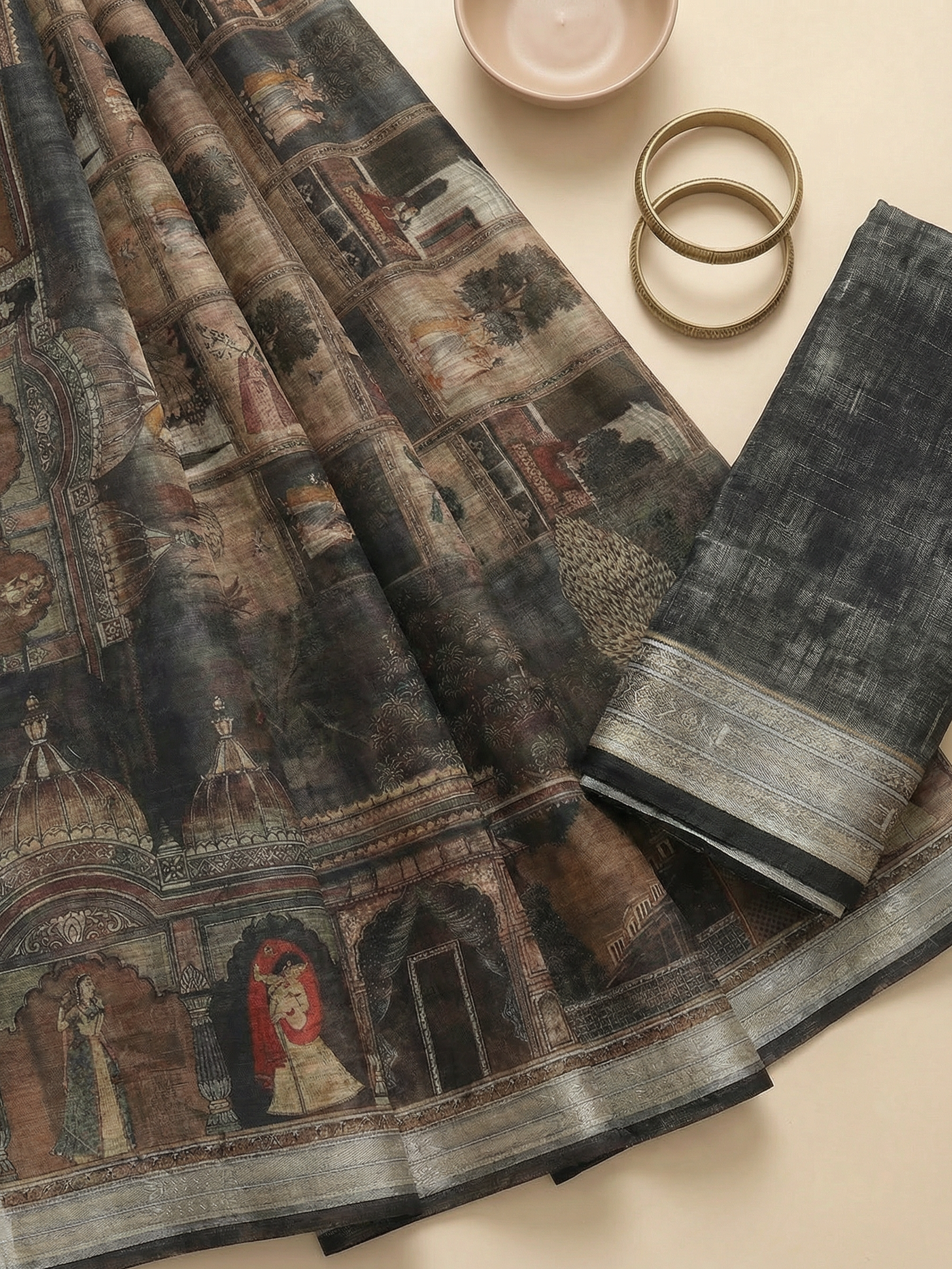 Block Mughal Saree
