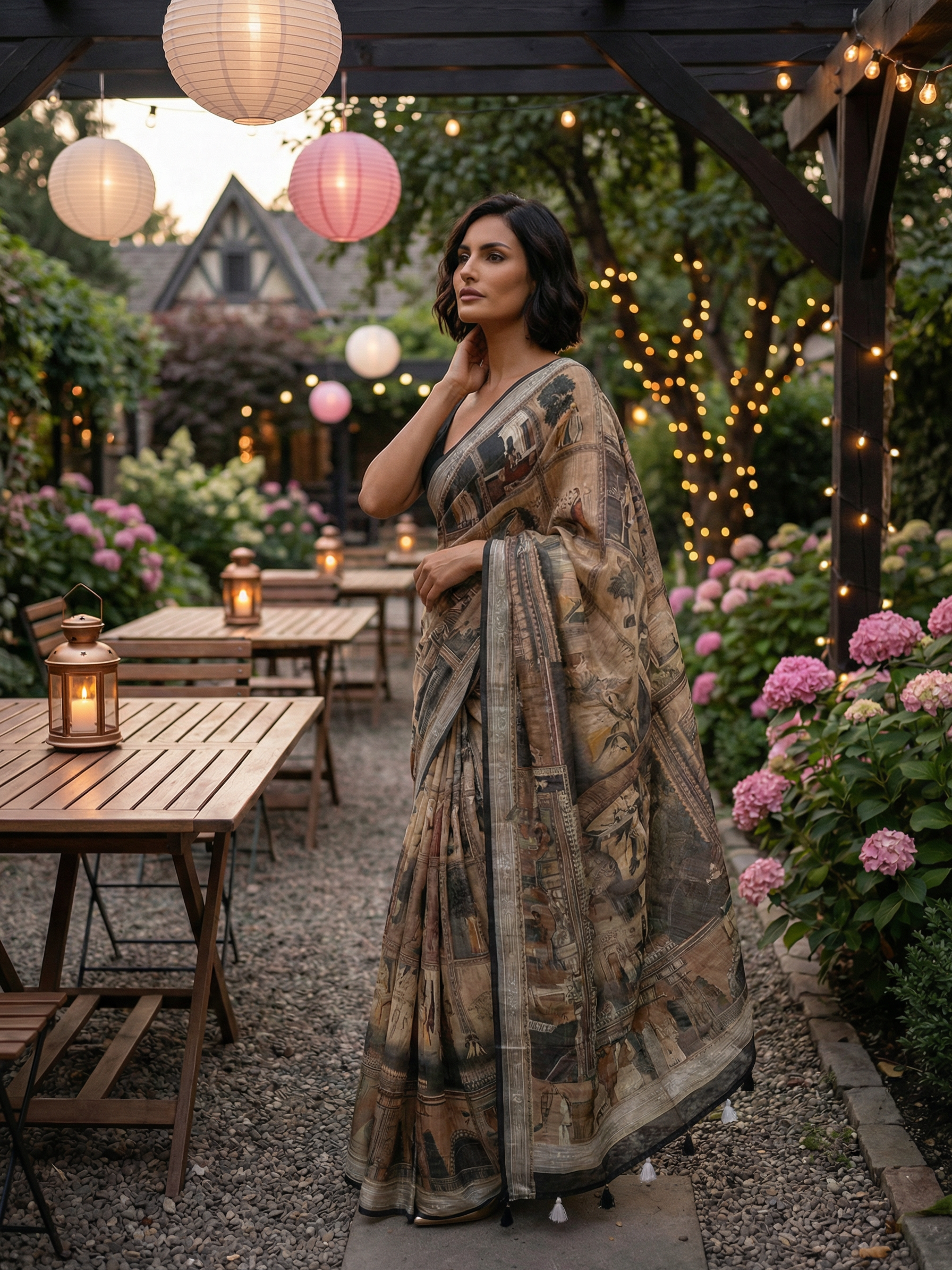 Block Mughal Saree
