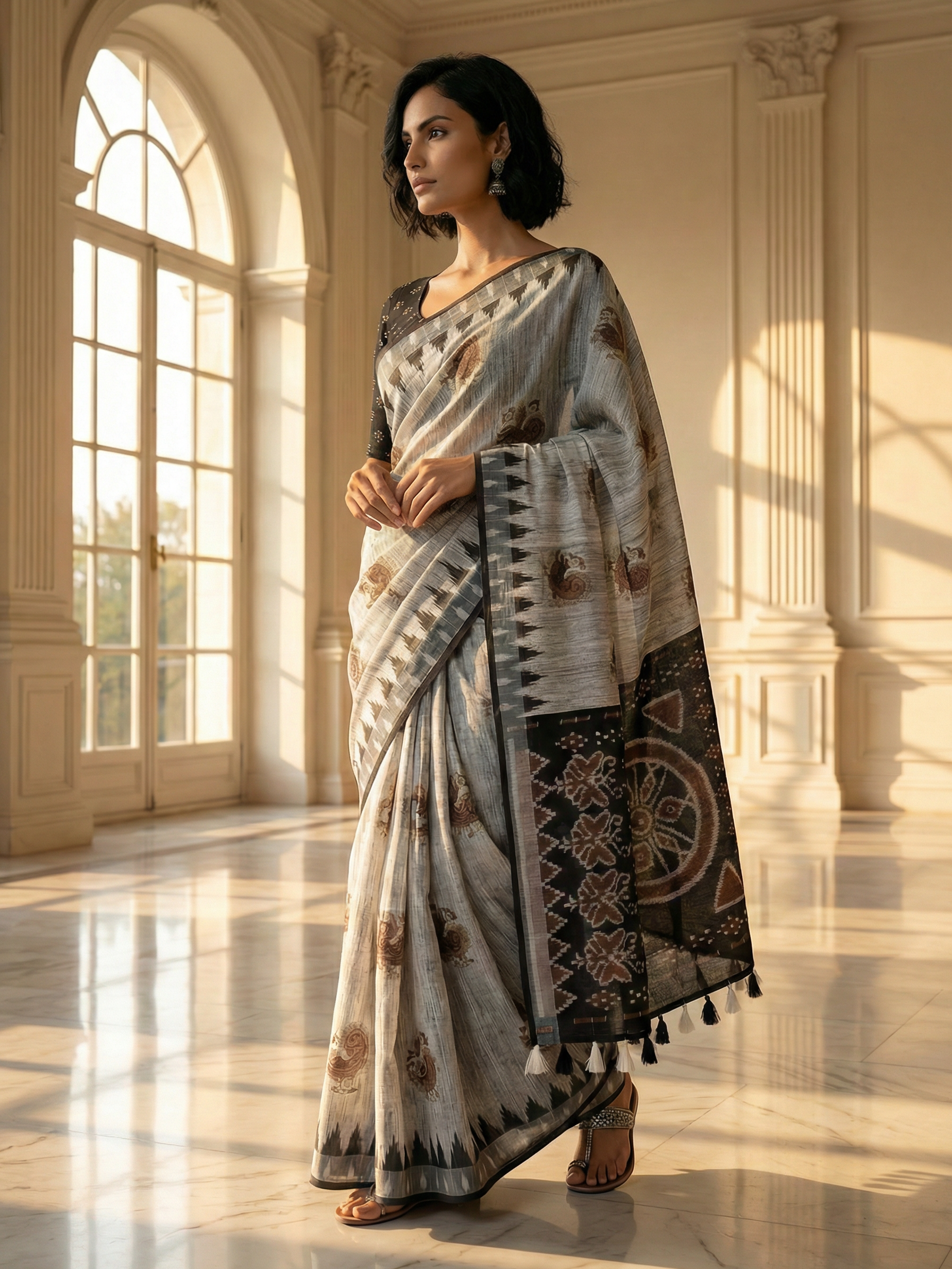 Mor Chakrawali Saree