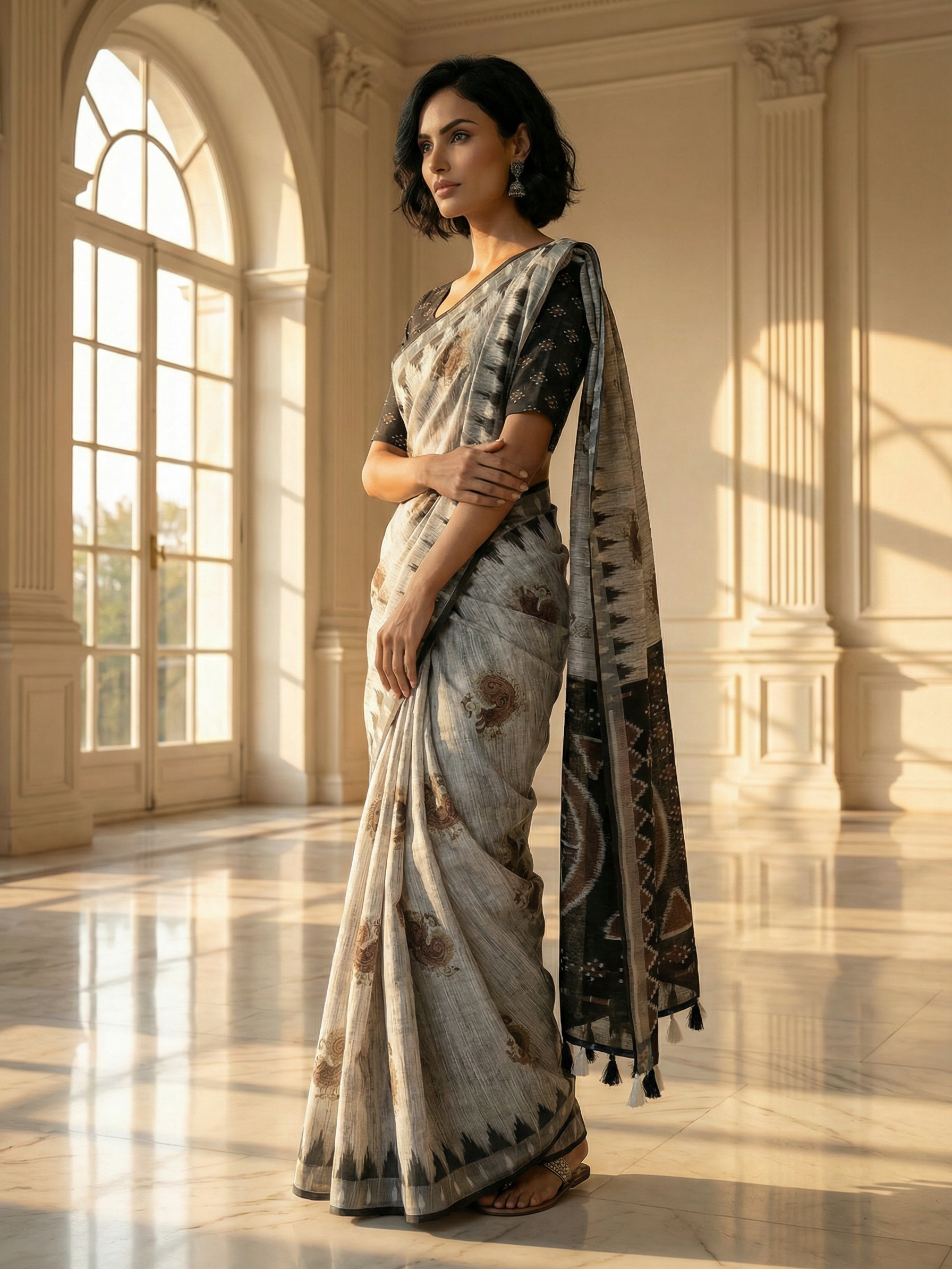 Mor Chakrawali Saree