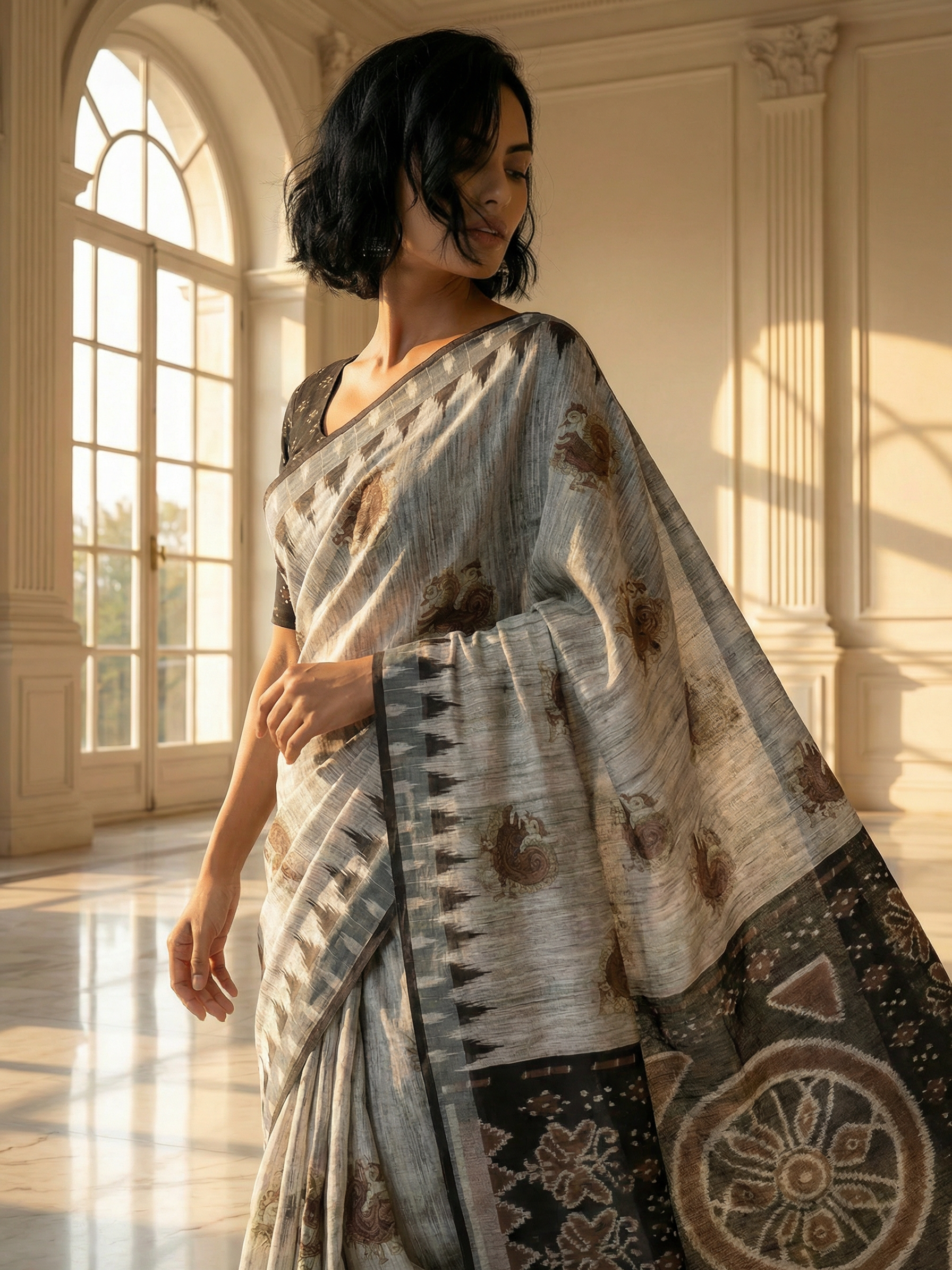 Mor Chakrawali Saree