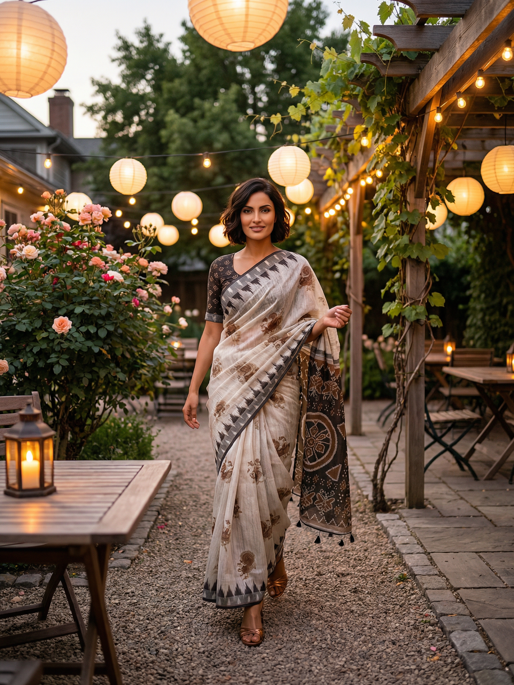 Mor Chakrawali Saree