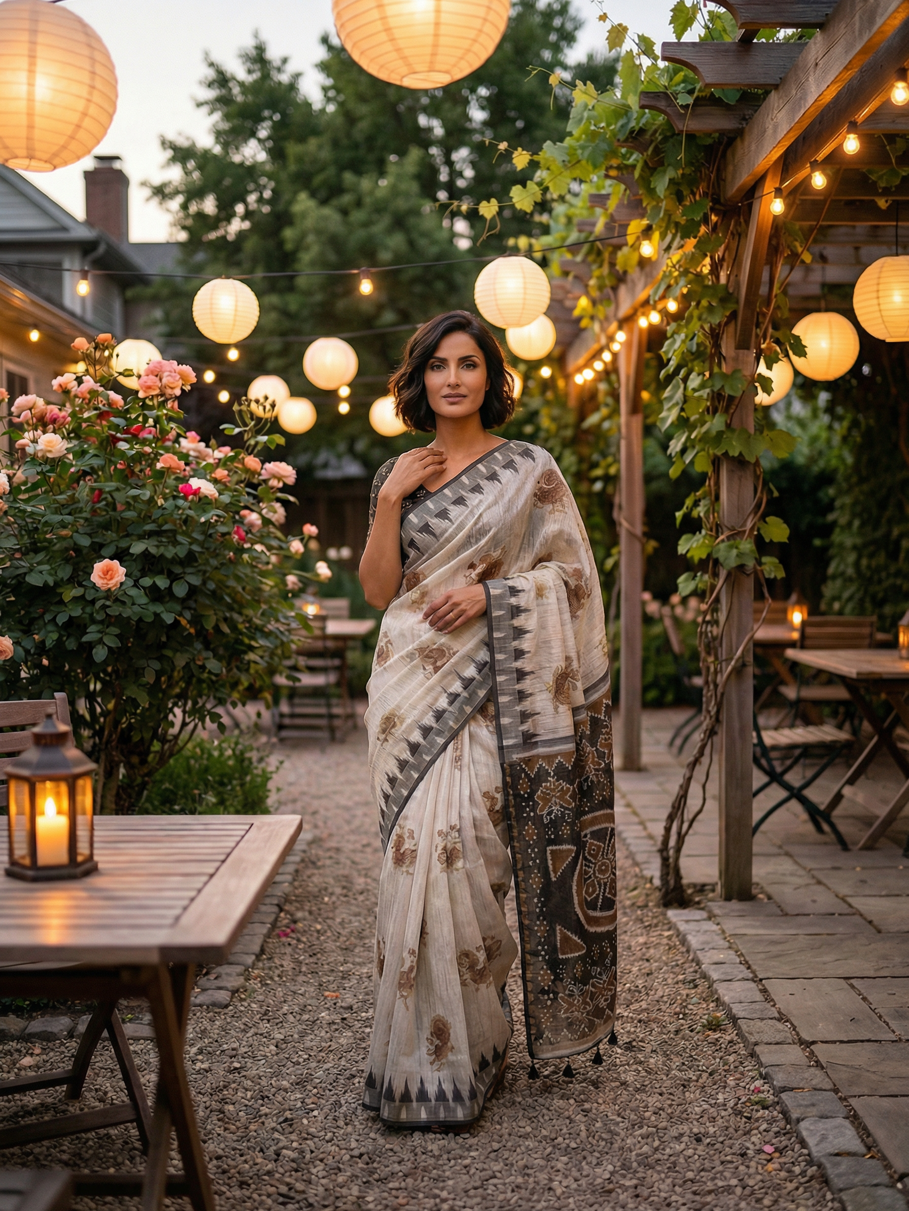 Mor Chakrawali Saree