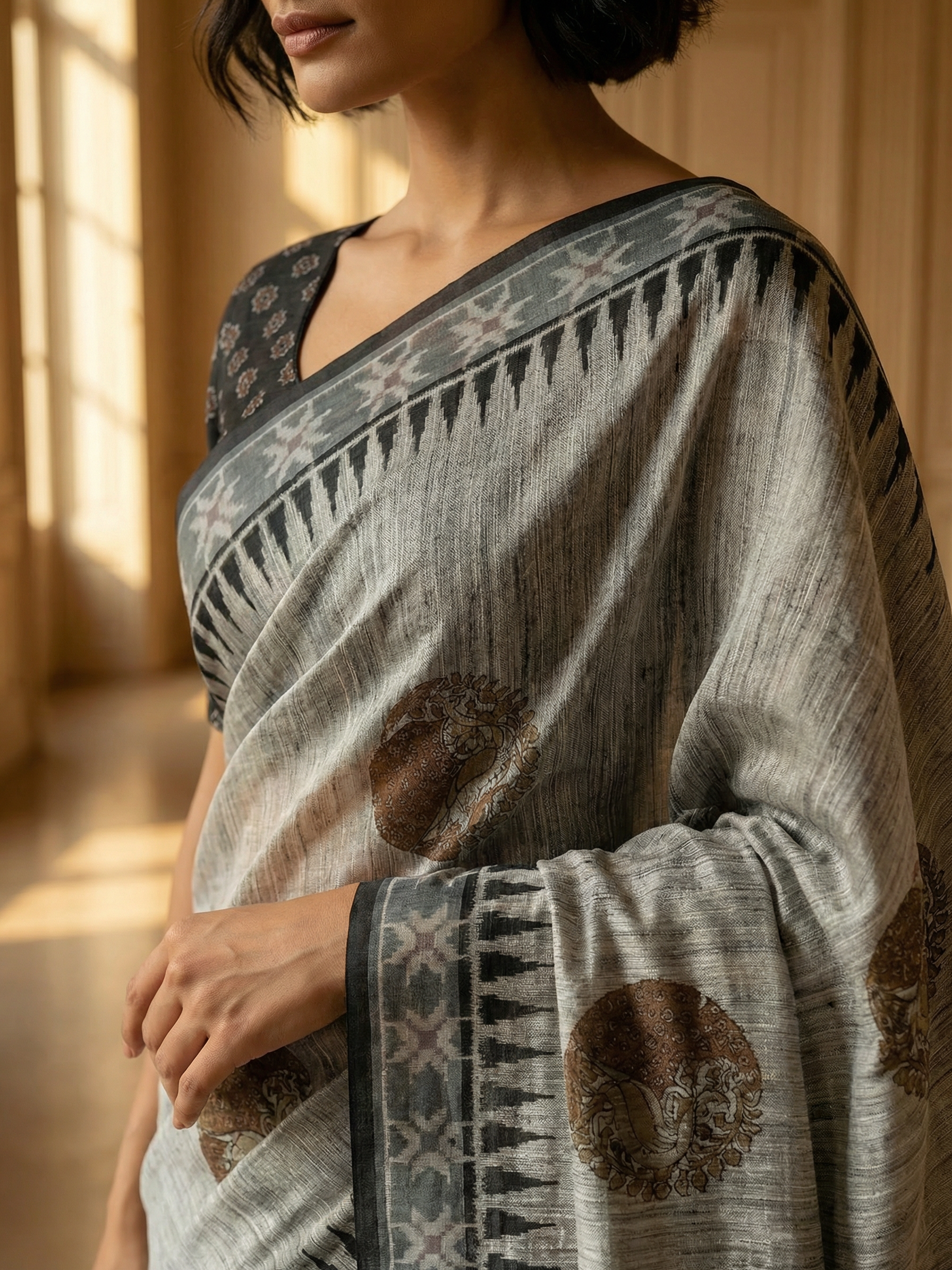 Gauri Grey Saree