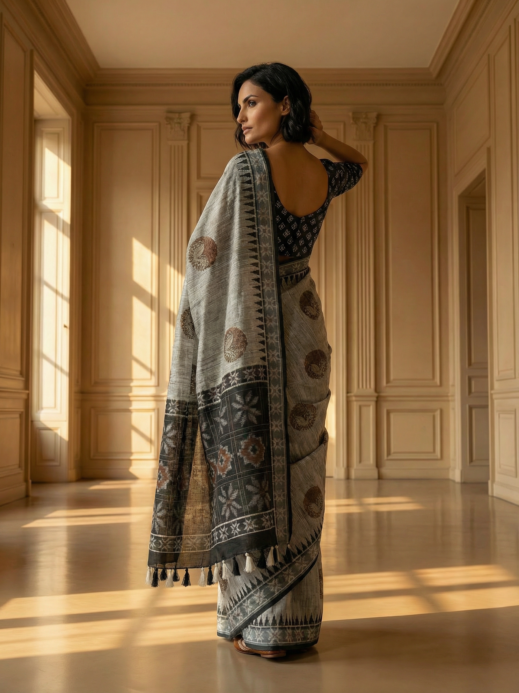 Gauri Grey Saree
