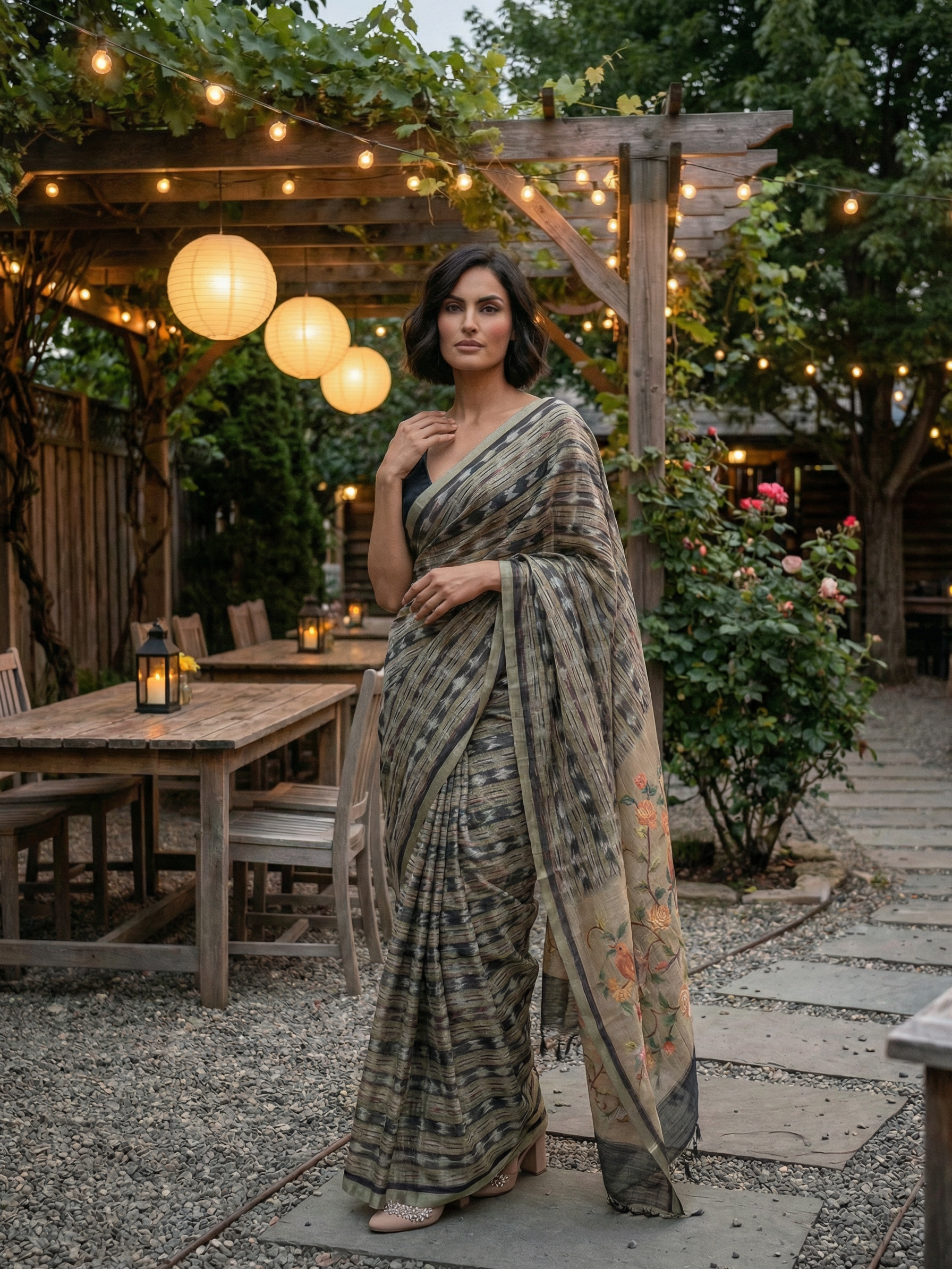 Janvi Ikkat Saree