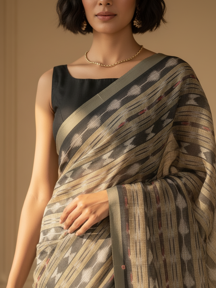 Janvi Ikkat Saree