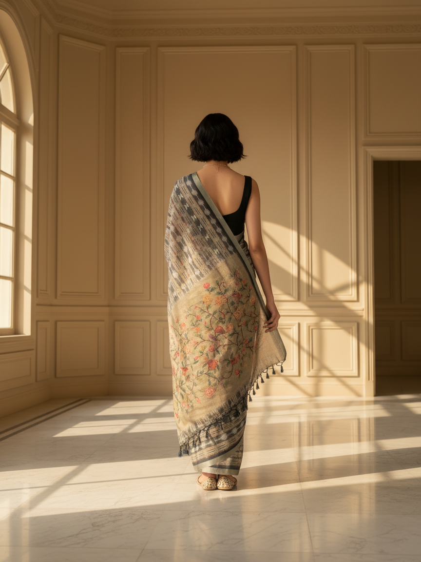 Janvi Ikkat Saree