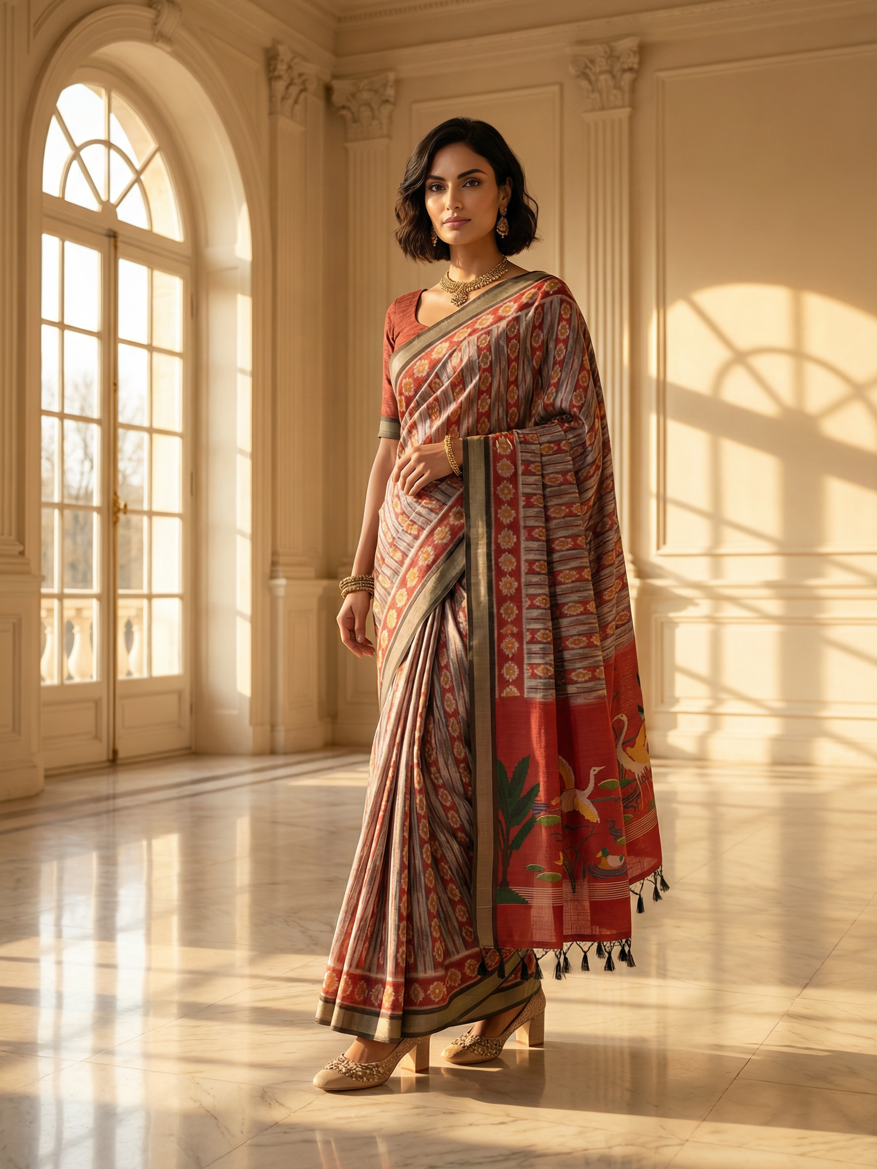 Kaira Red Saree