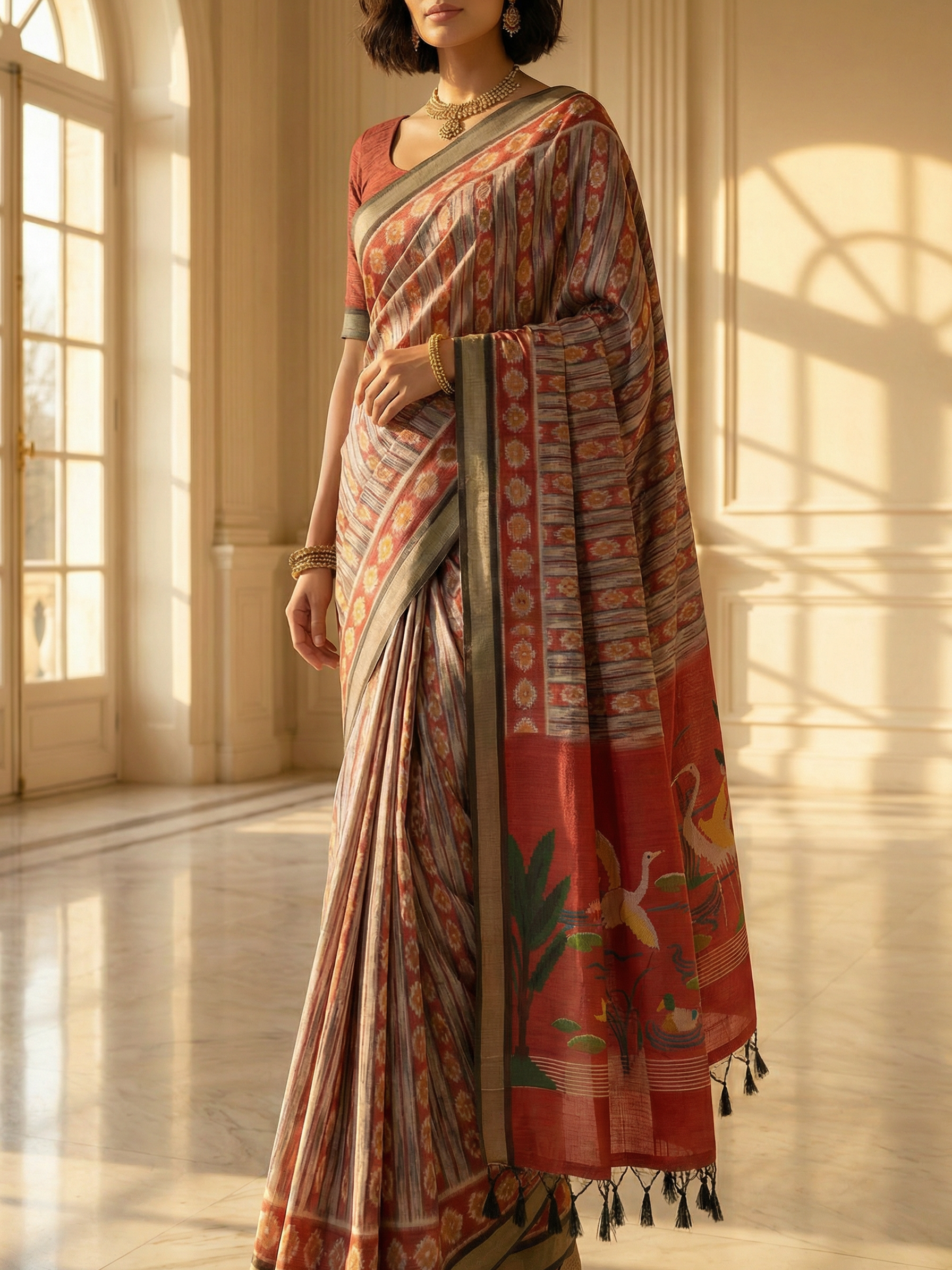 Kaira Red Saree