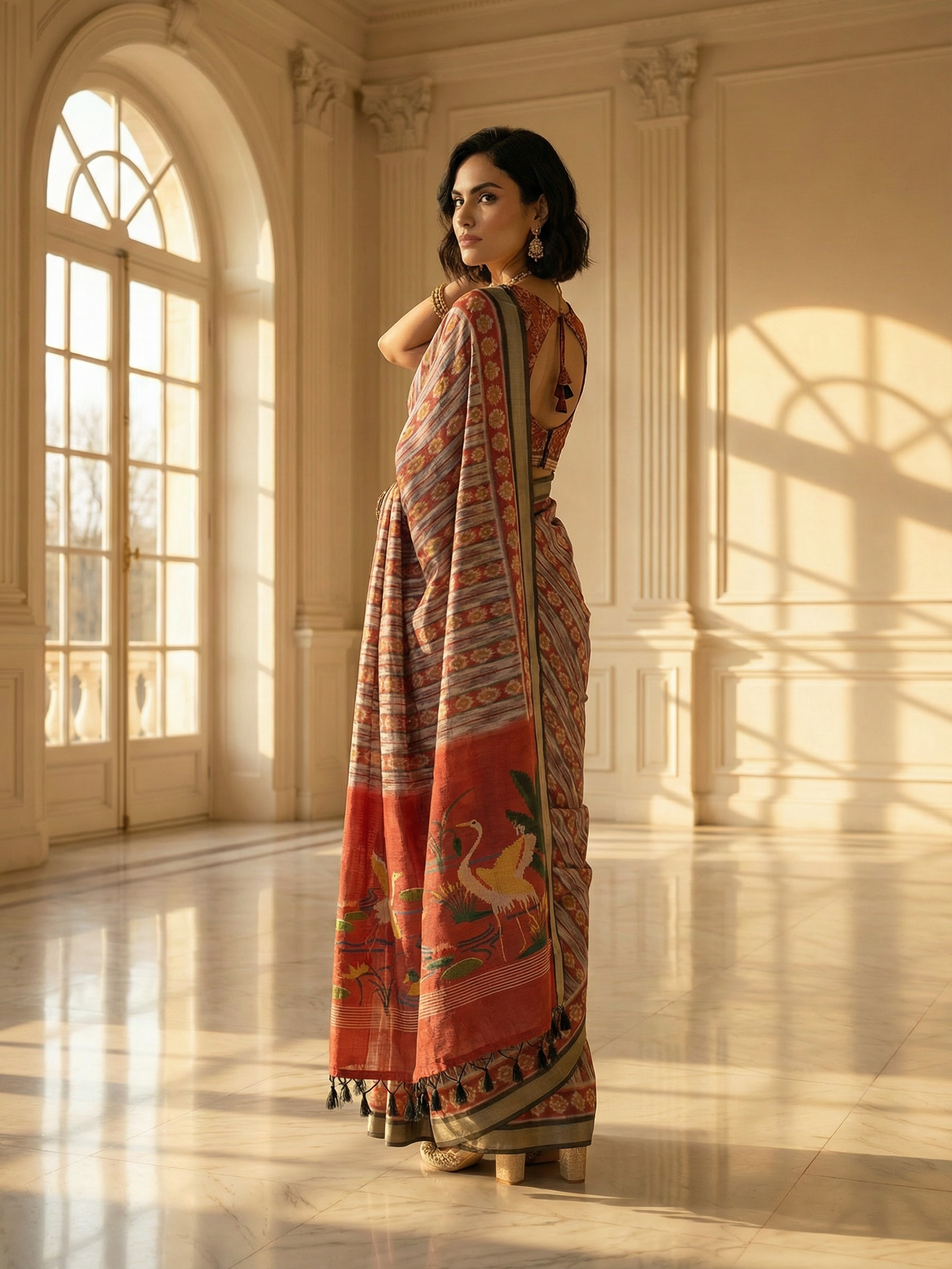 Kaira Red Saree