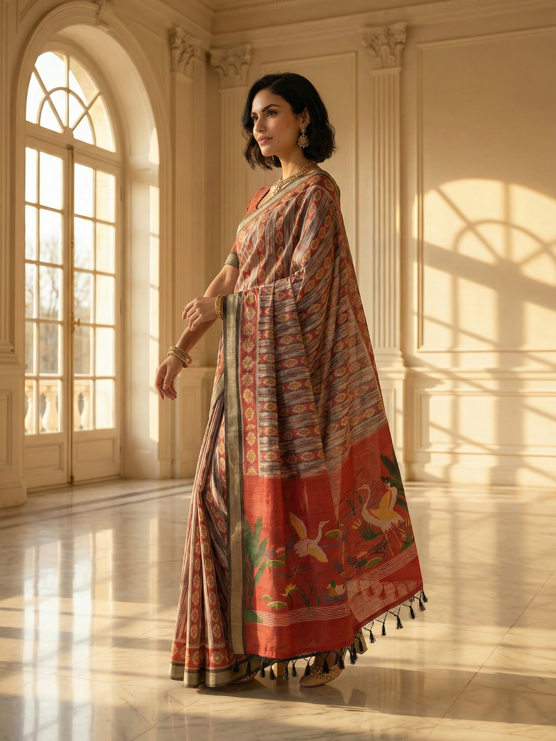 Kaira Red Saree