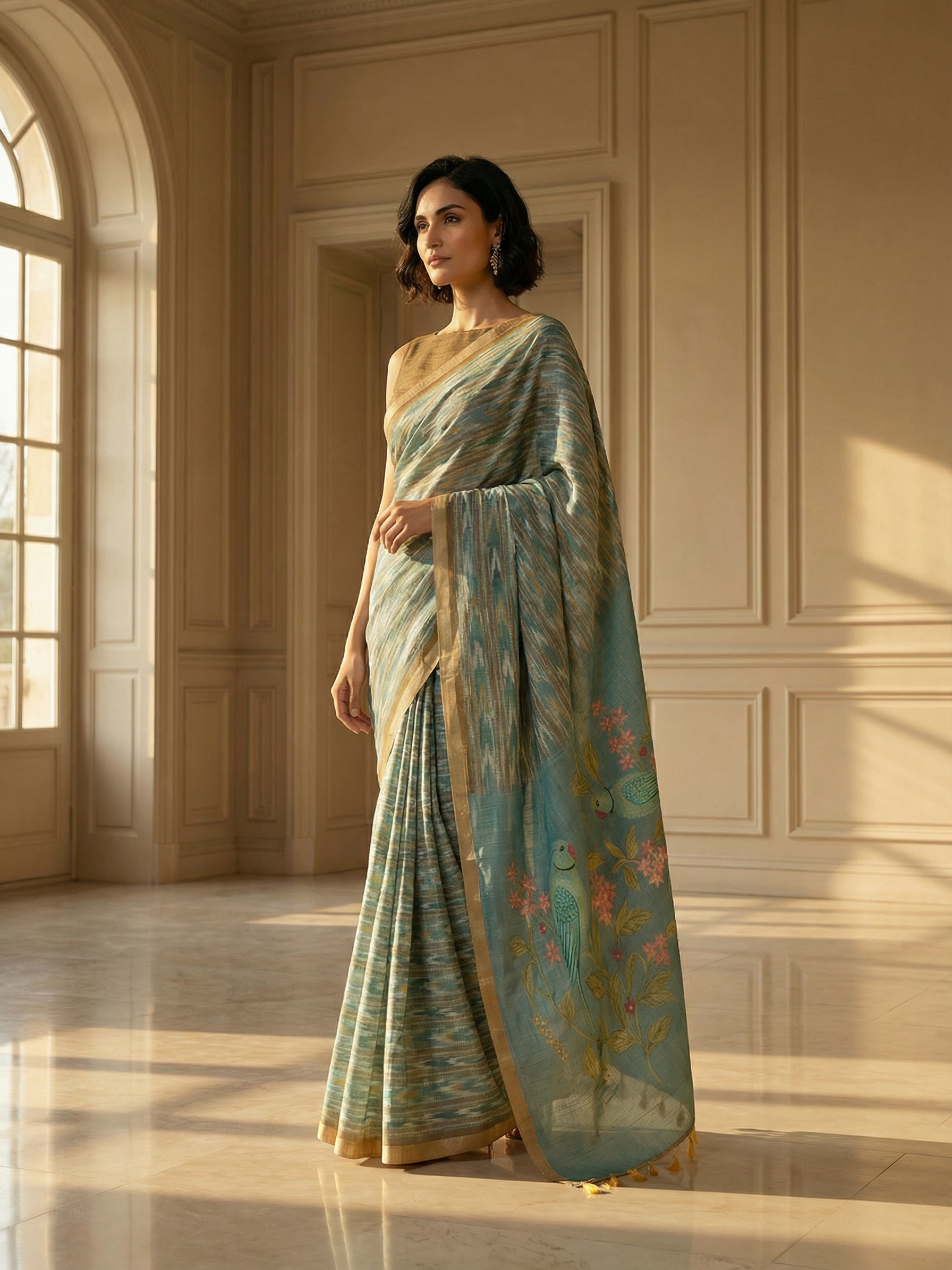 Birdy Ikkat Saree