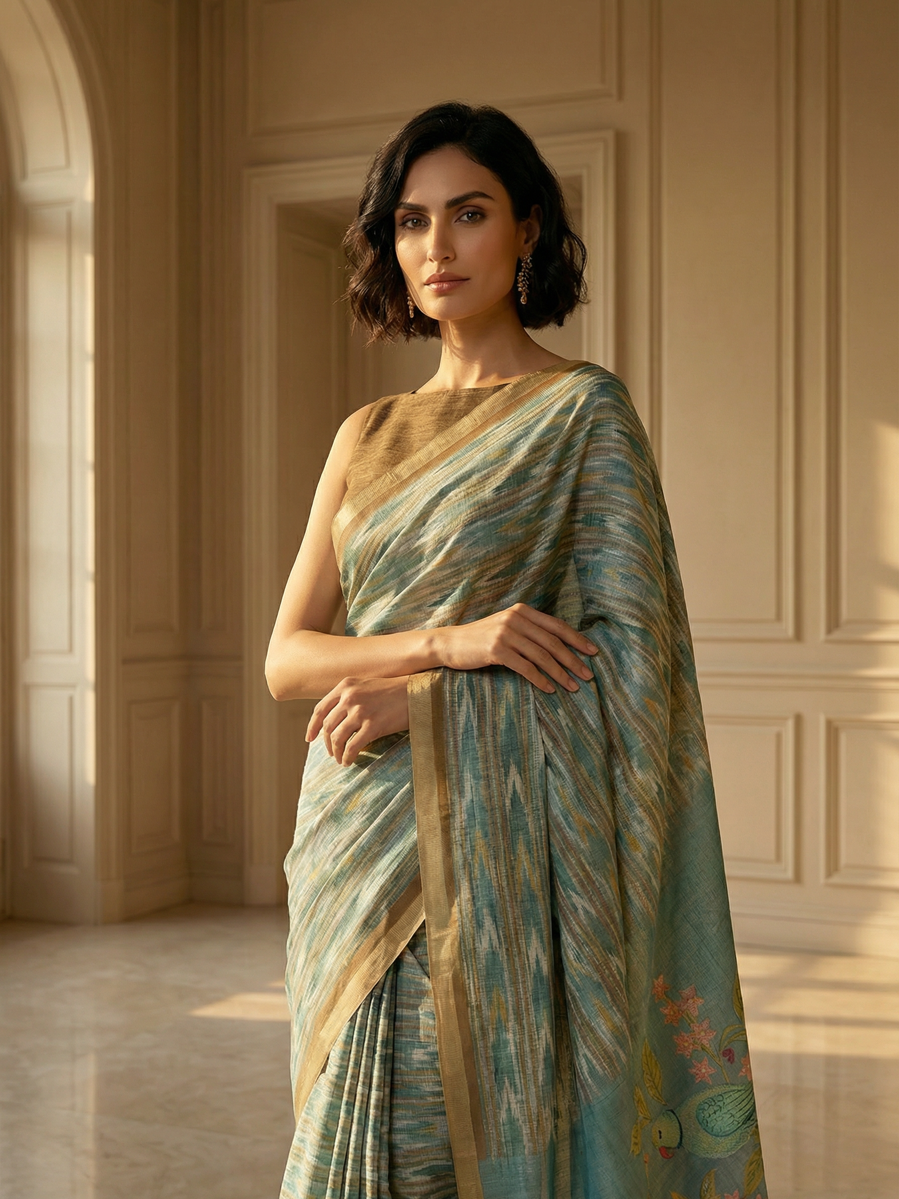 Birdy Ikkat Saree
