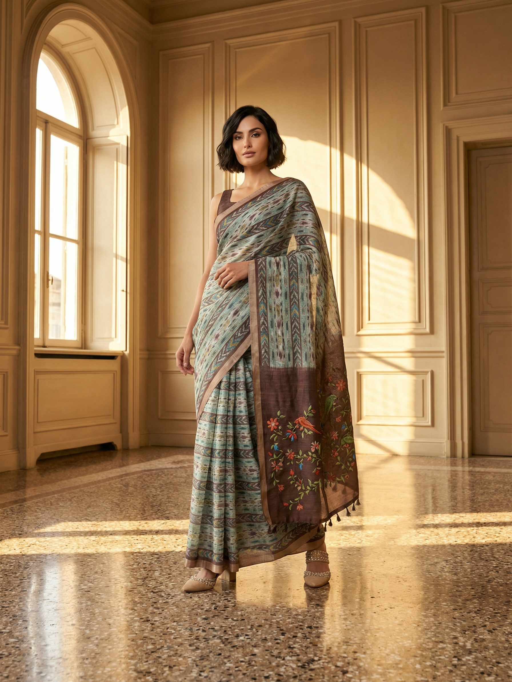 Richa Ikkat Saree