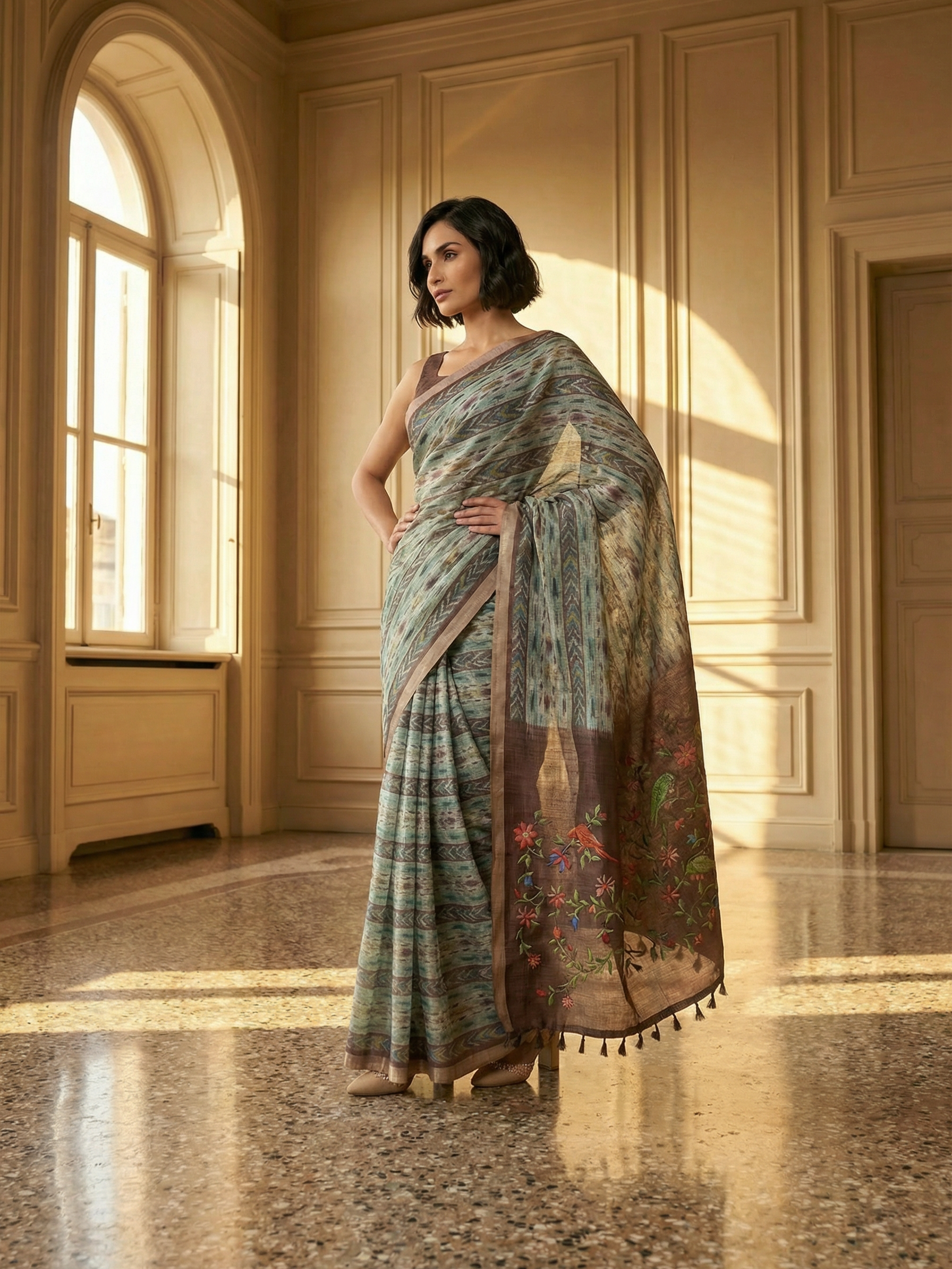Richa Ikkat Saree