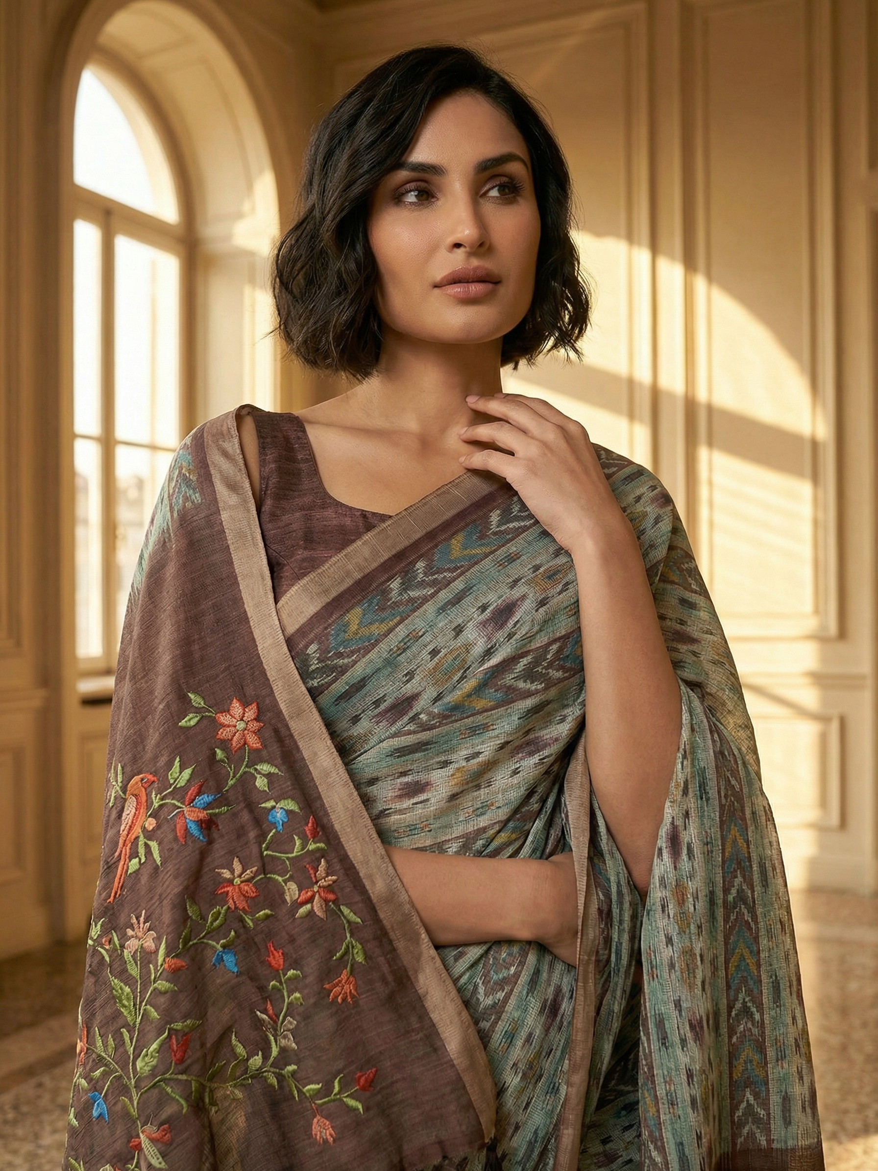 Richa Ikkat Saree