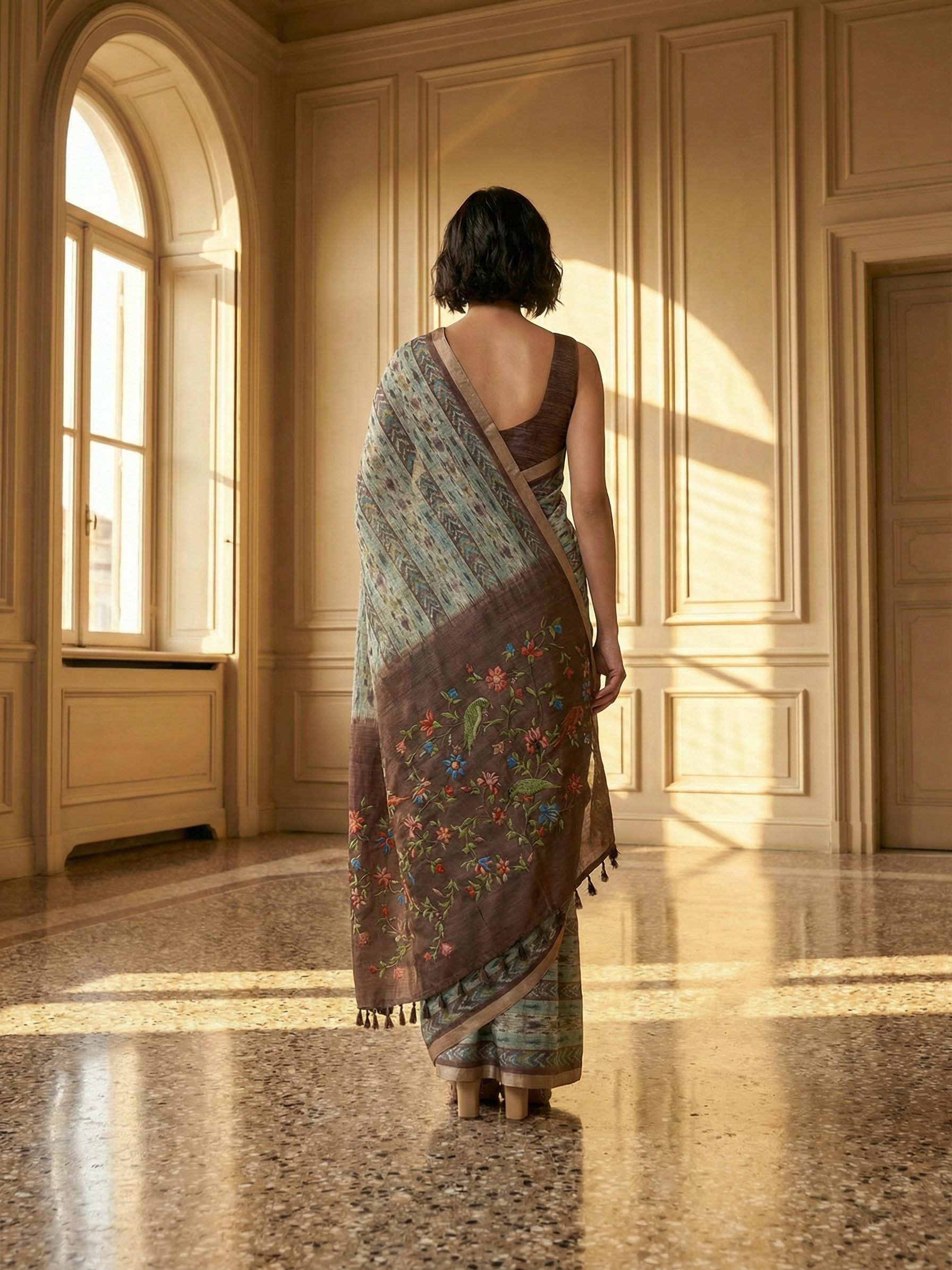 Richa Ikkat Saree