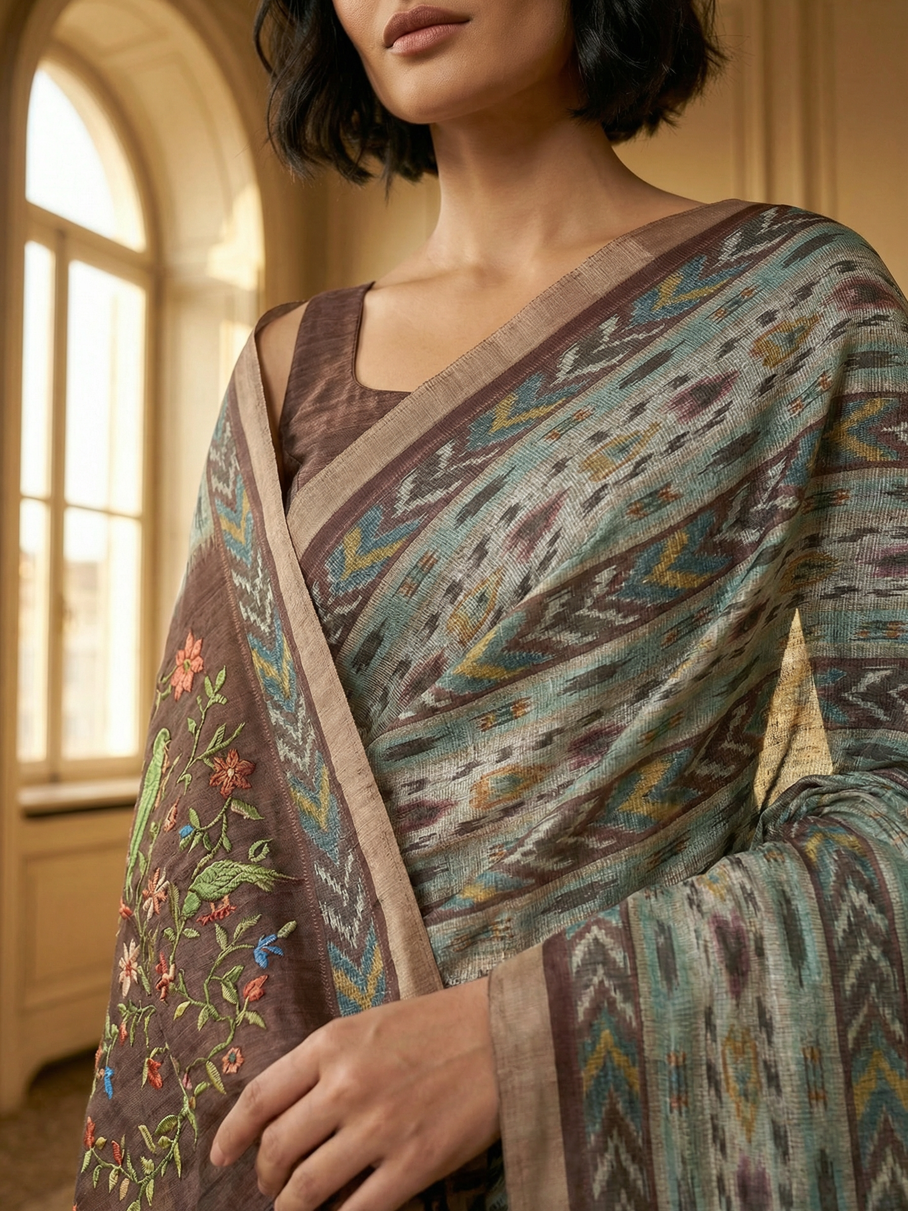 Richa Ikkat Saree