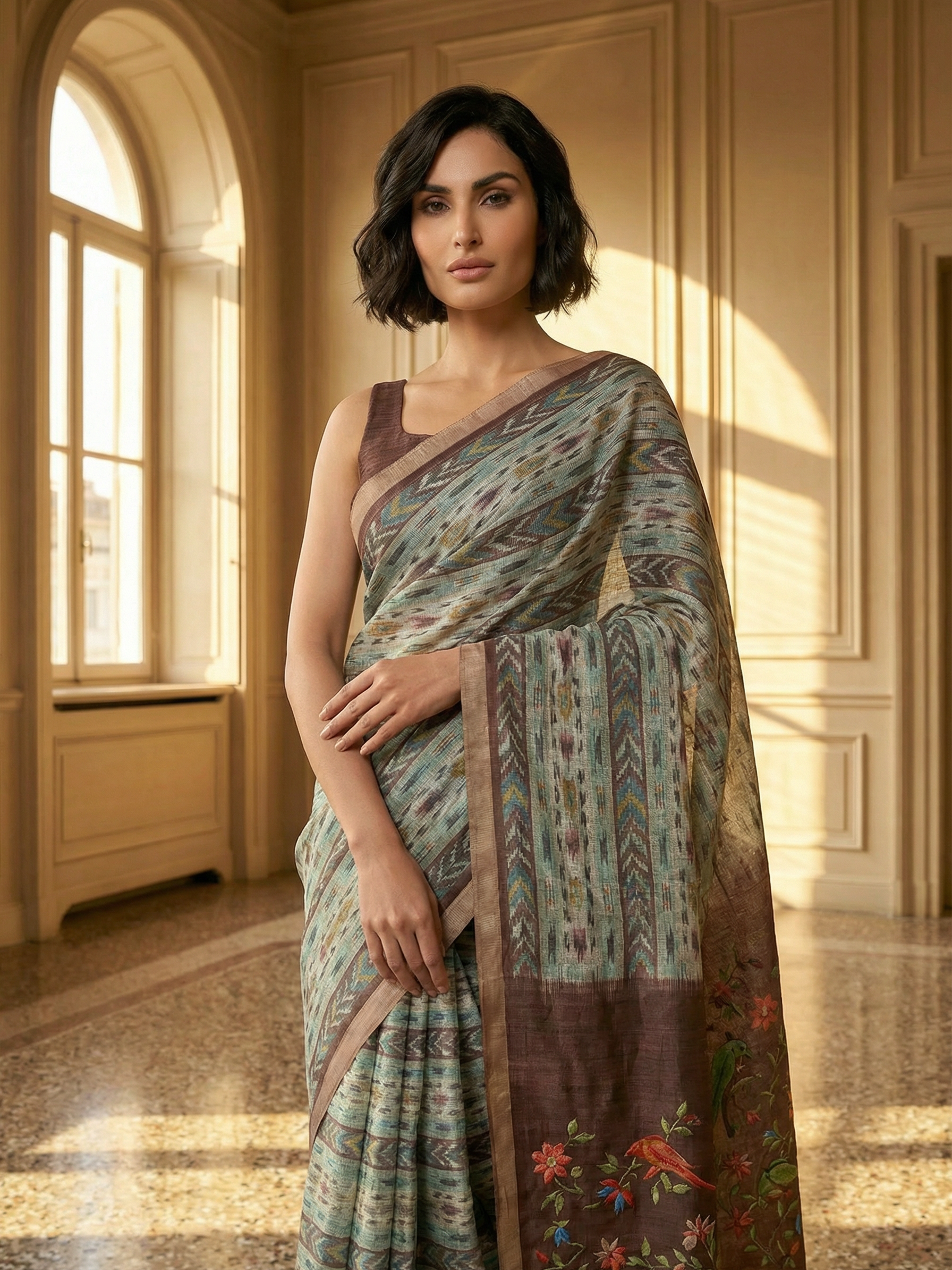Richa Ikkat Saree