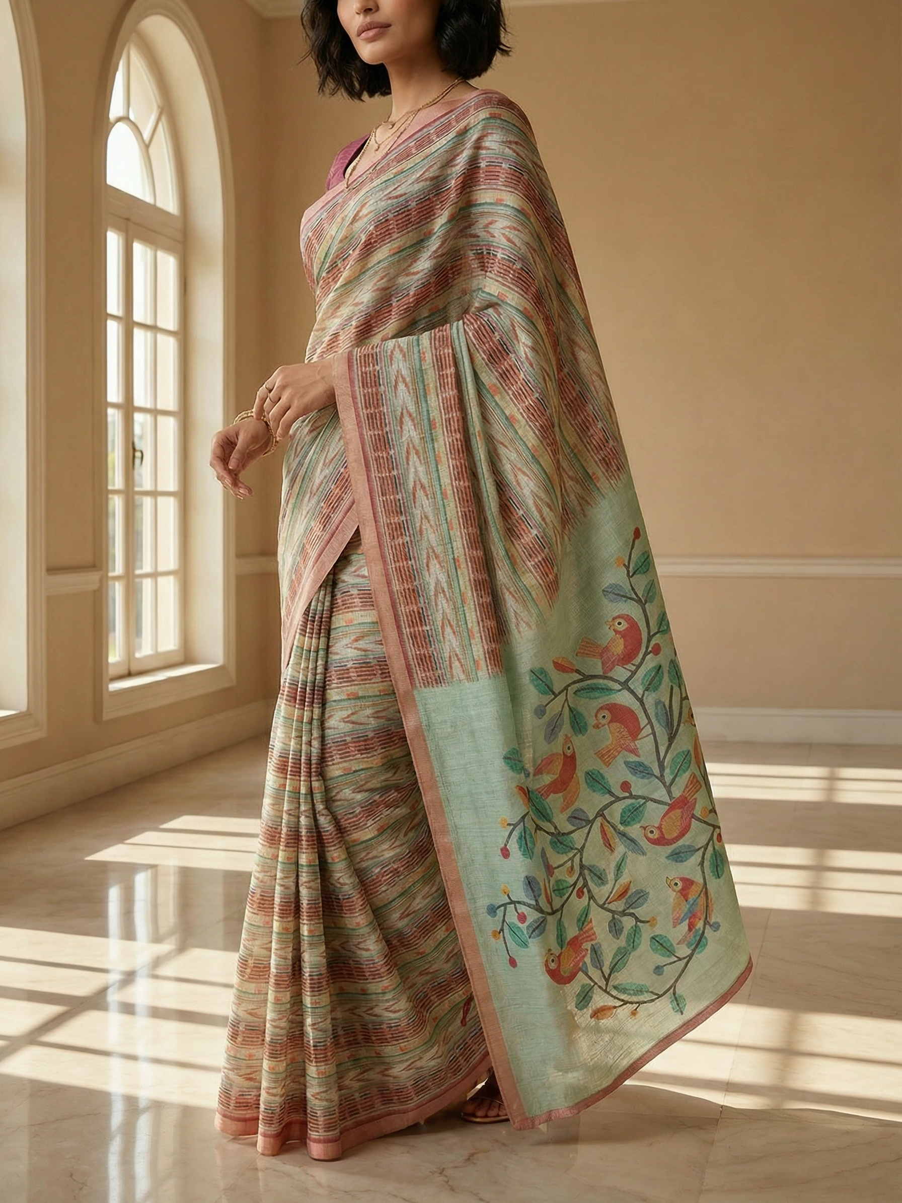 Shubha Ikkat Saree