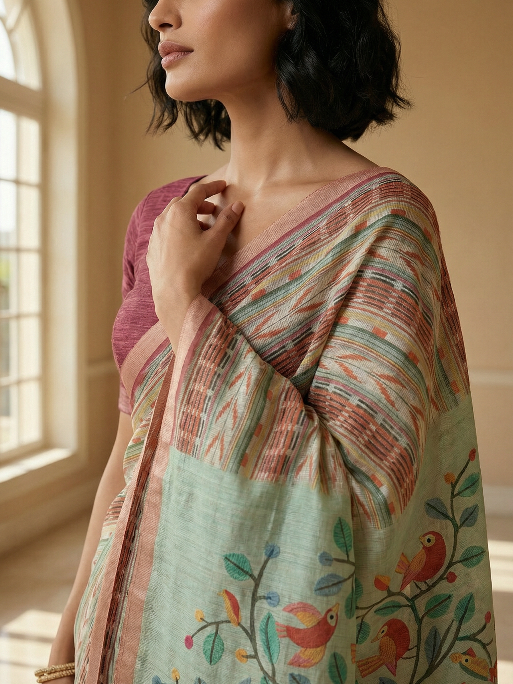 Shubha Ikkat Saree