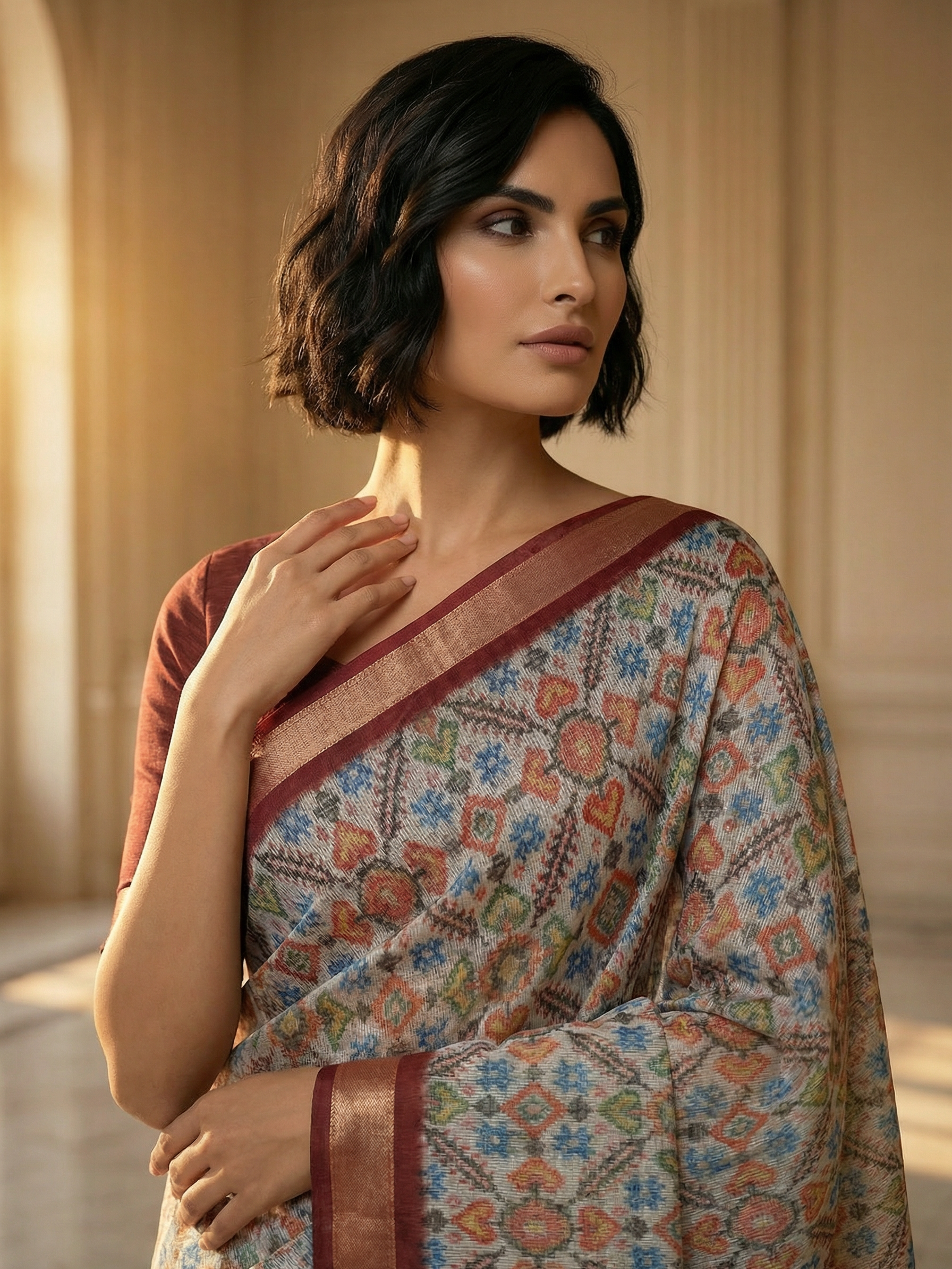 Sneha Peacock Saree