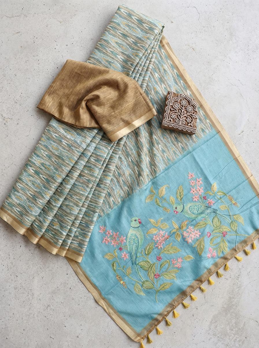 Birdy Ikkat Saree